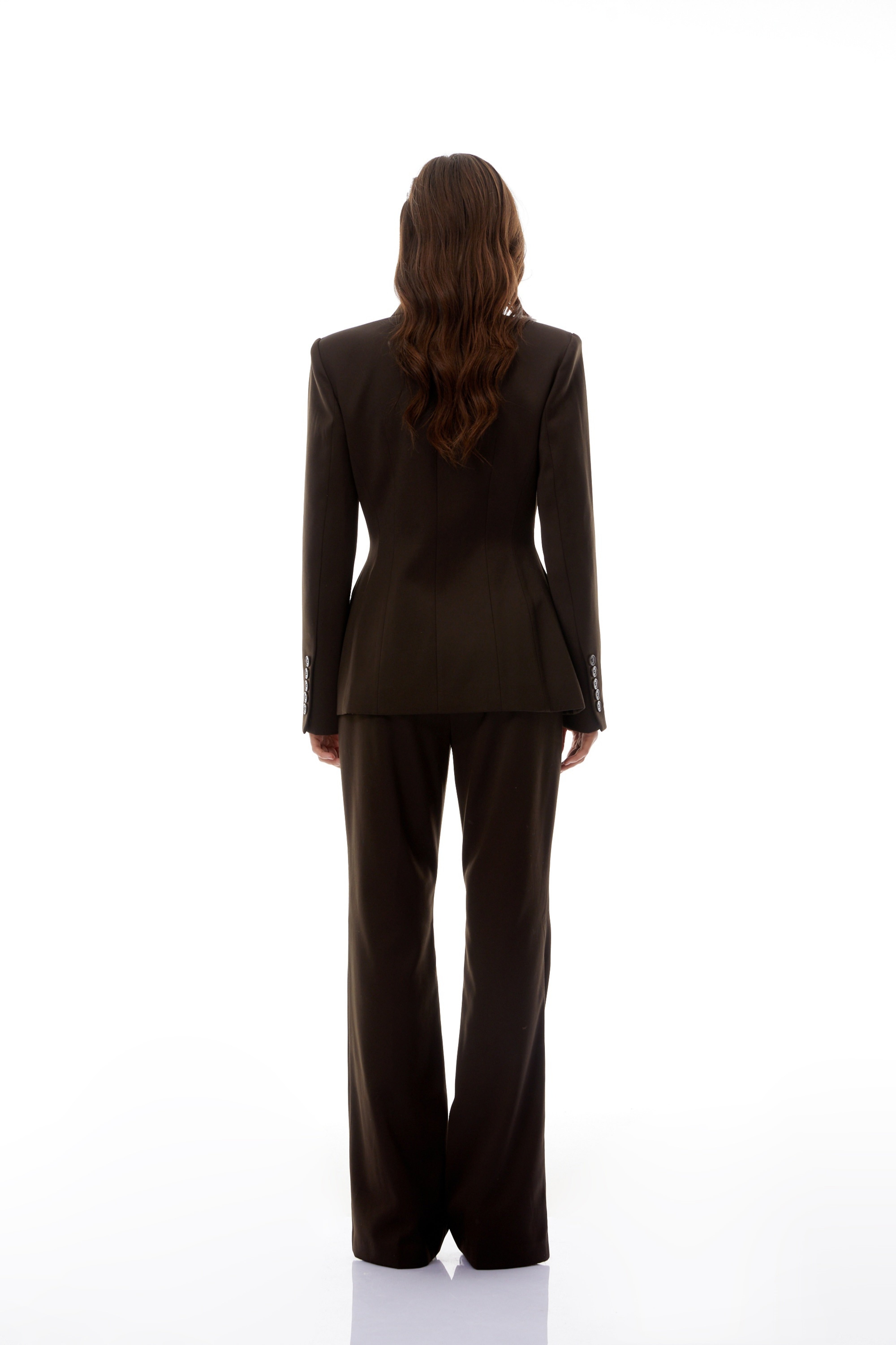 Ensemble blazer et pantalon à double boutonnage Paolo Brown (Vente définitive)