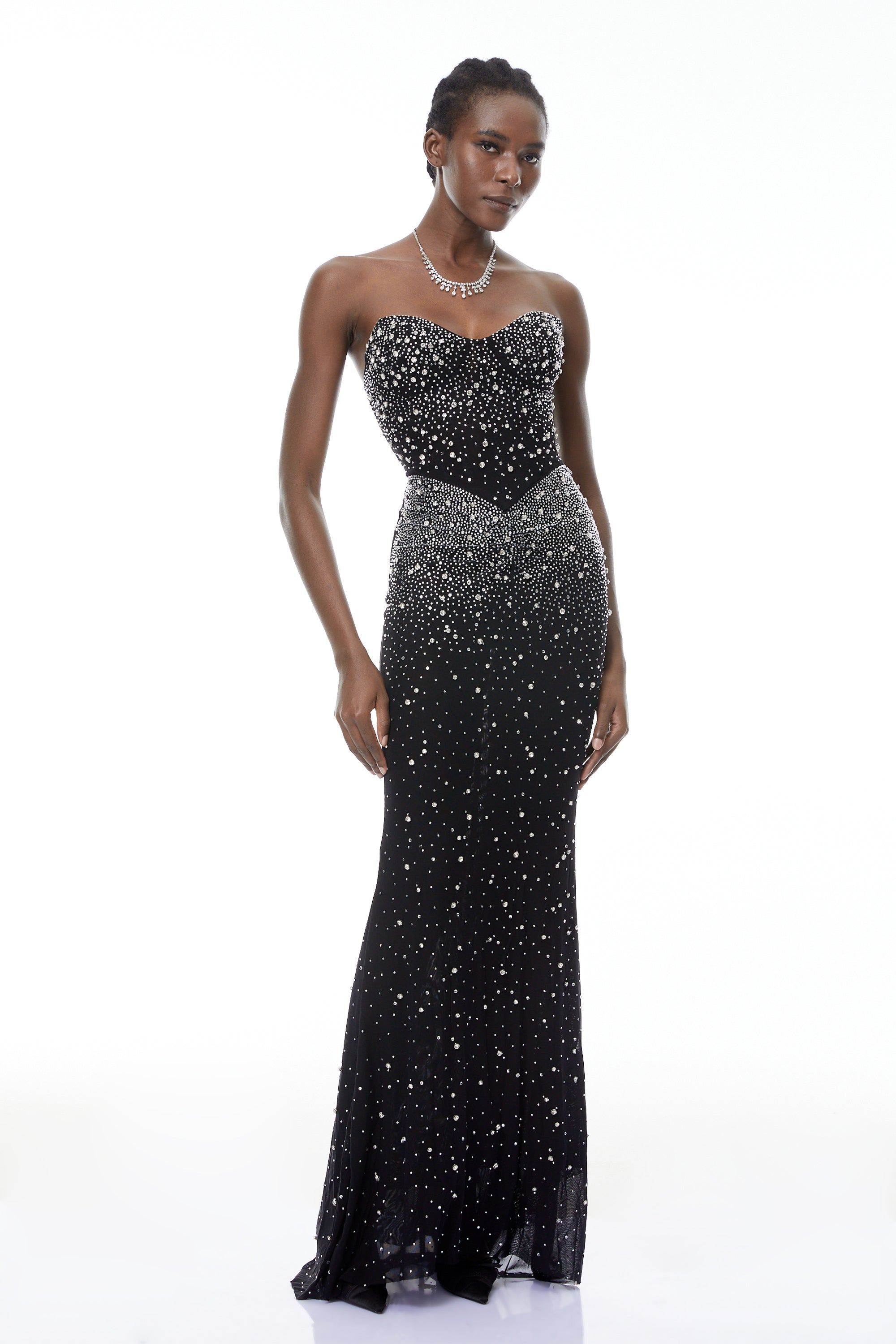 Parker Black Embellished Mermaid Maxi Dress