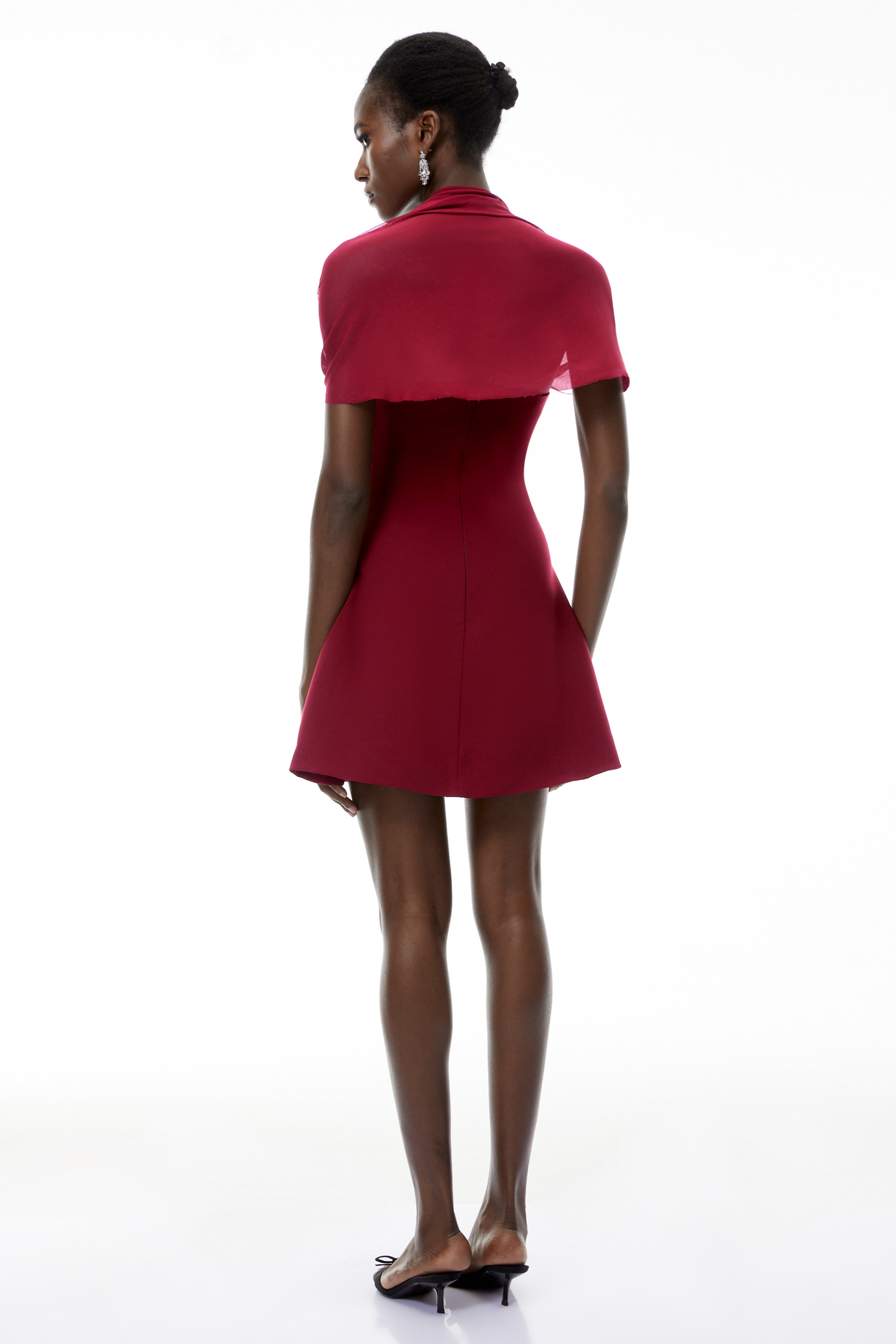 Mini-Kleid „Phoebe“ in Rot mit Herzausschnitt