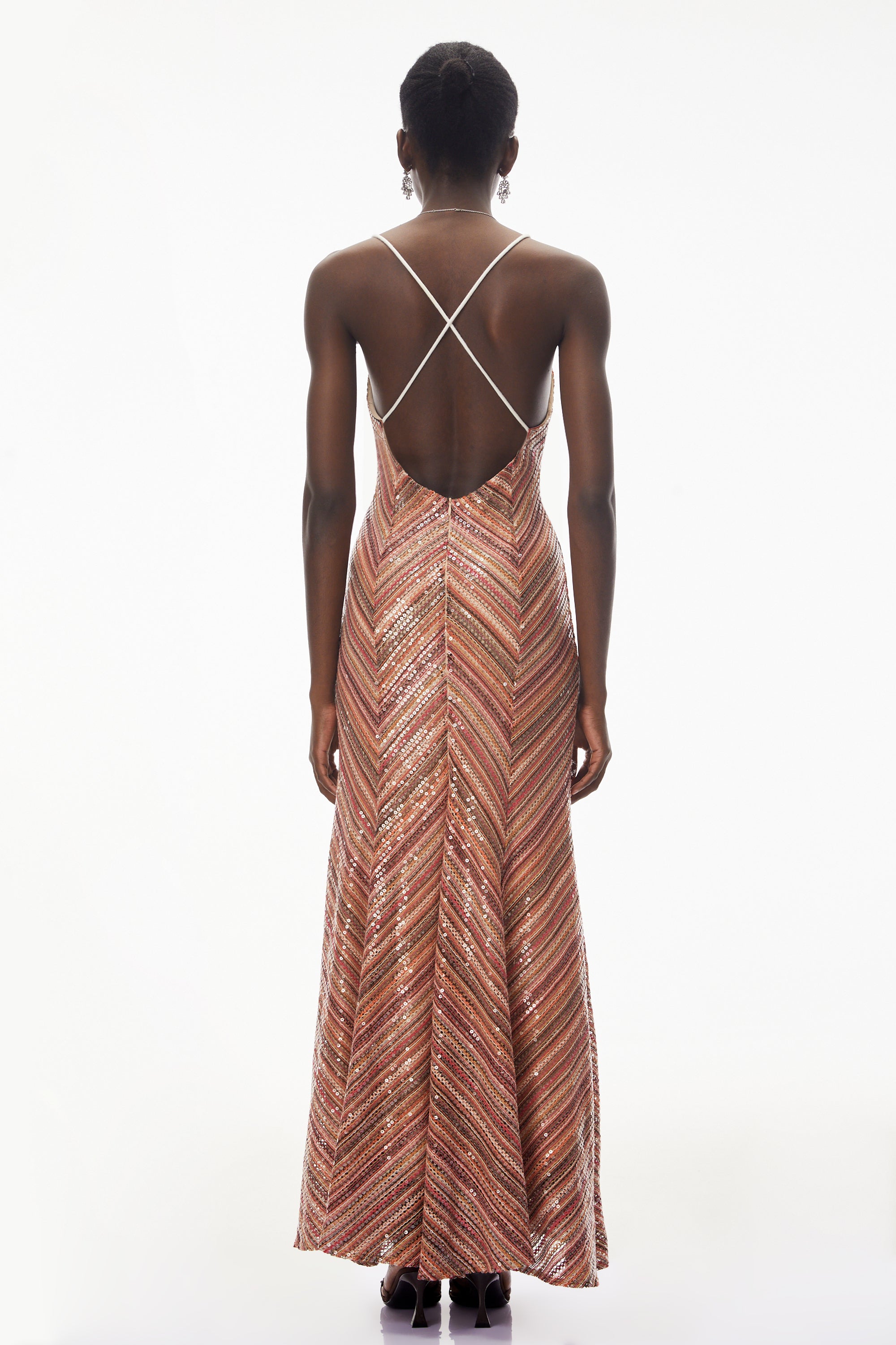 Maxikleid „Raisa“ mit roten Streifen