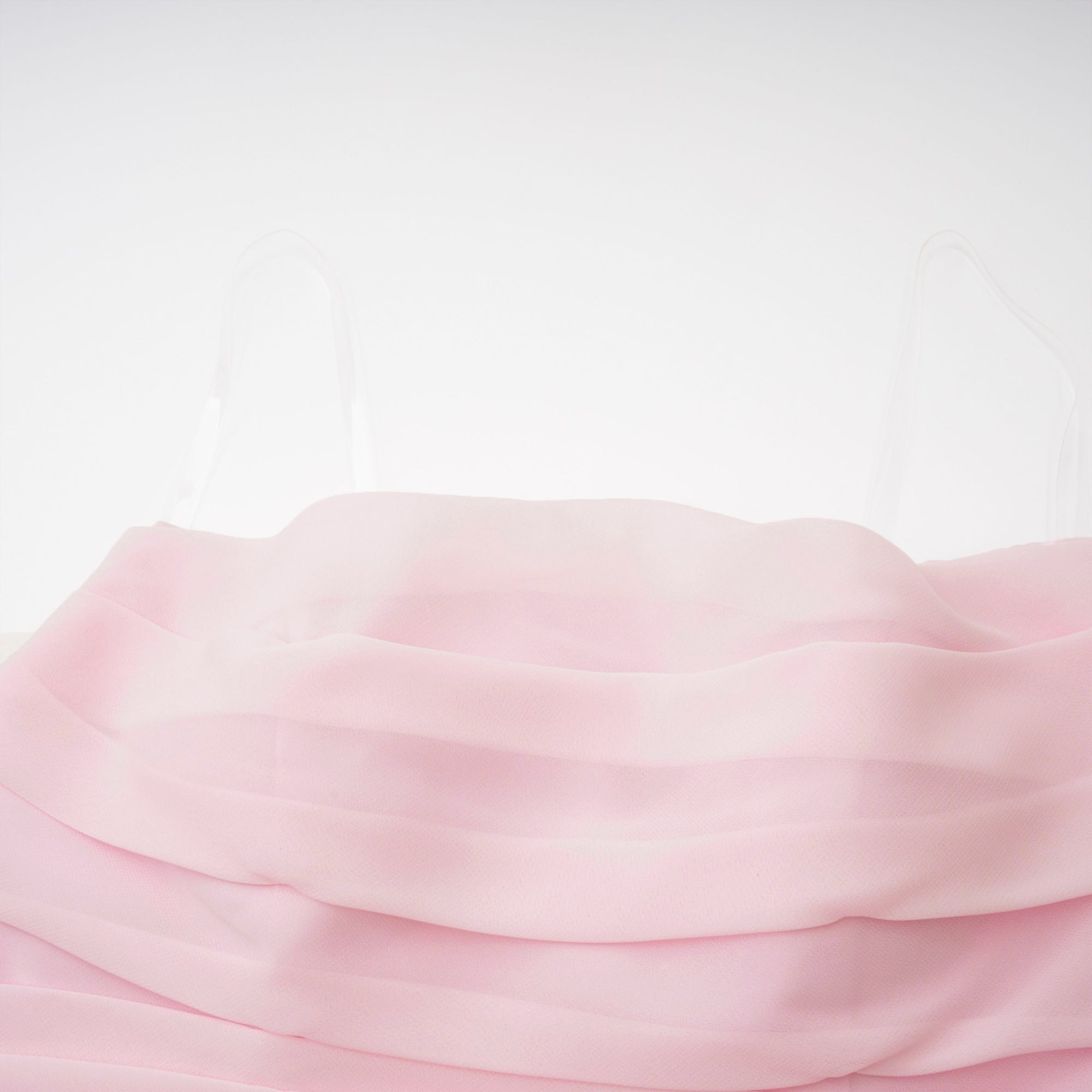 Romane Pink Strapless Corset Chiffon Maxi Dress