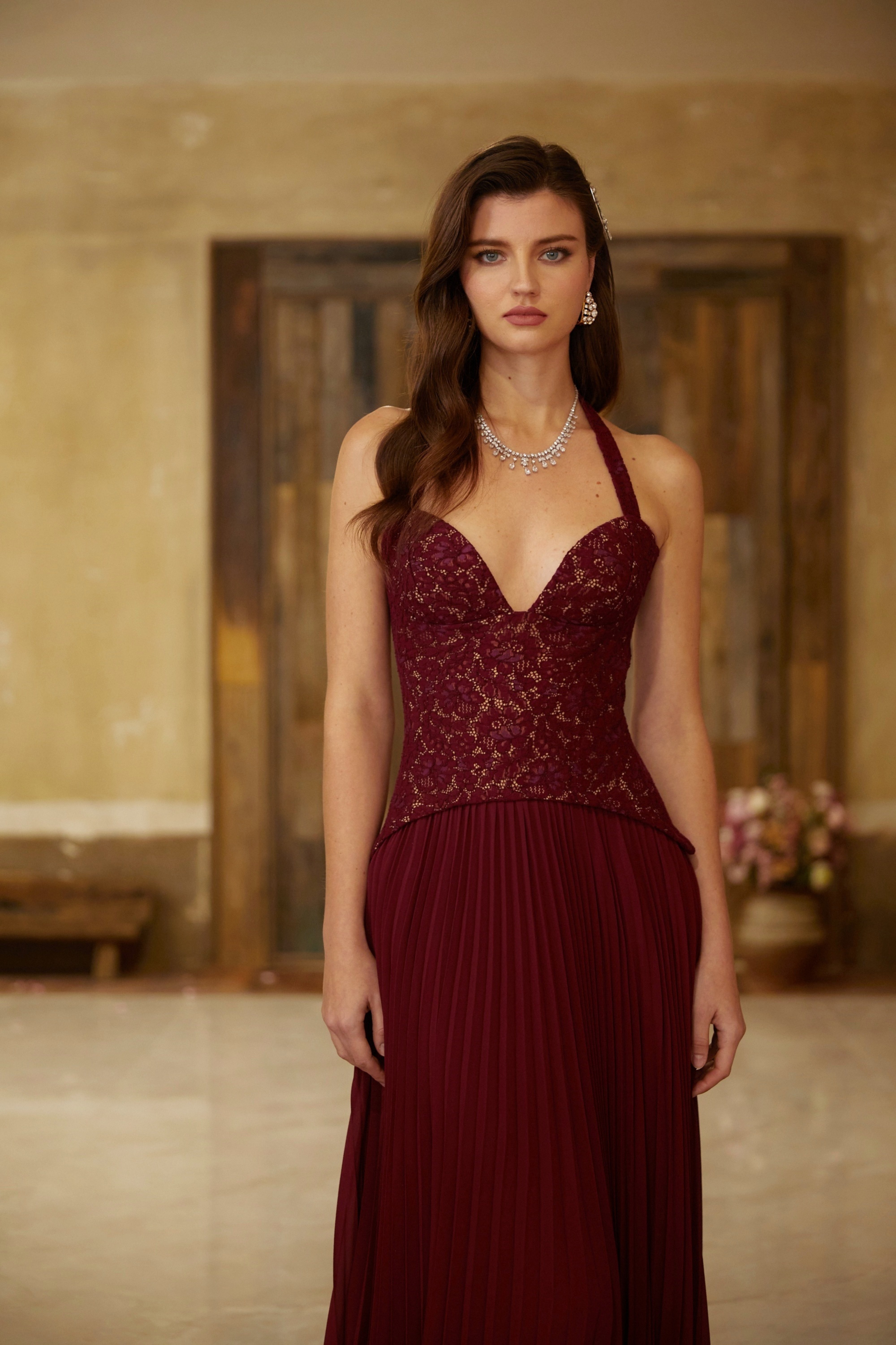 Ronja Ruby Red Corset Gown