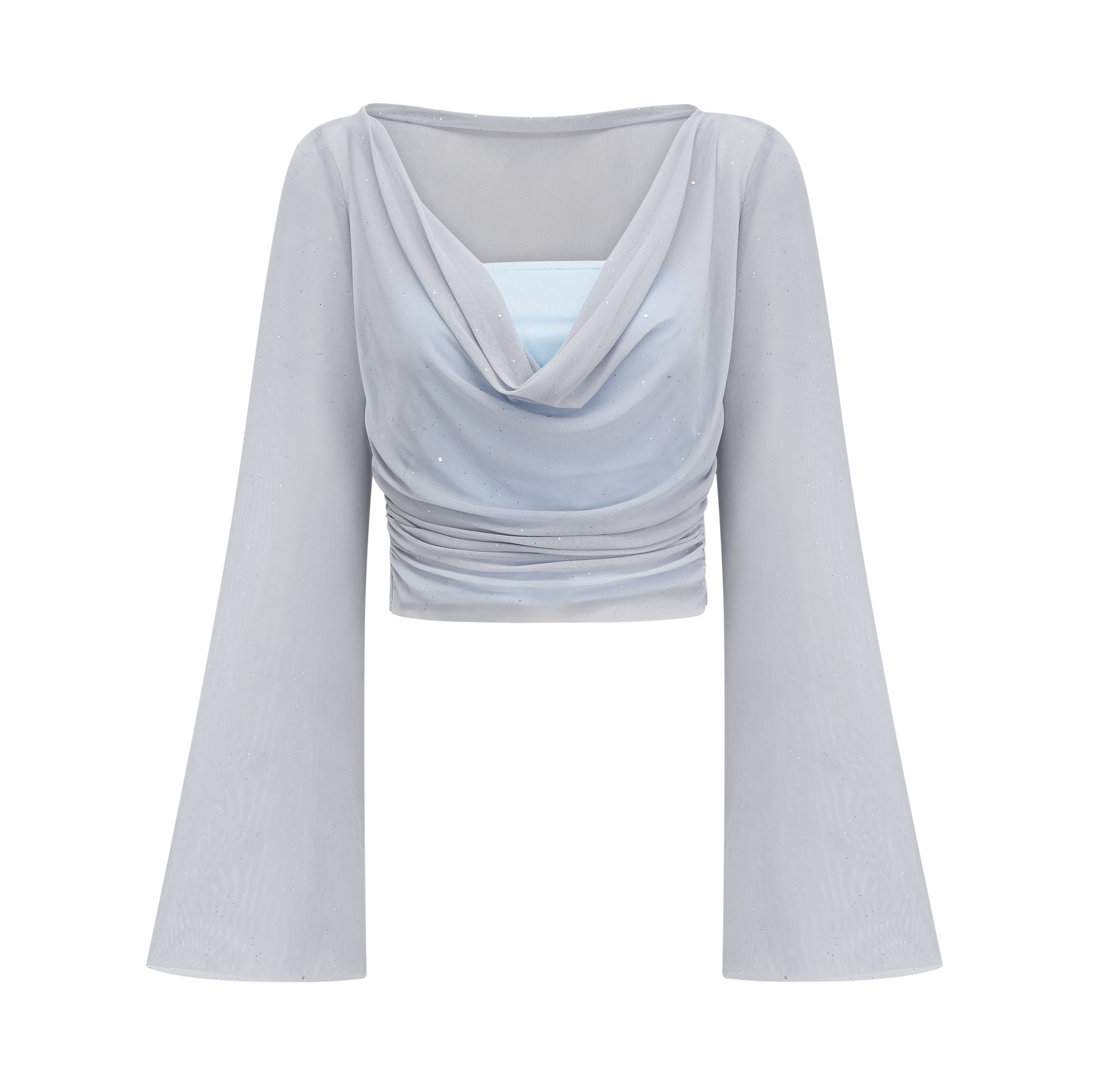 Ensemble coordonné haut et jupe semi-transparents Paulette (Vente définitive - États-Unis uniquement)