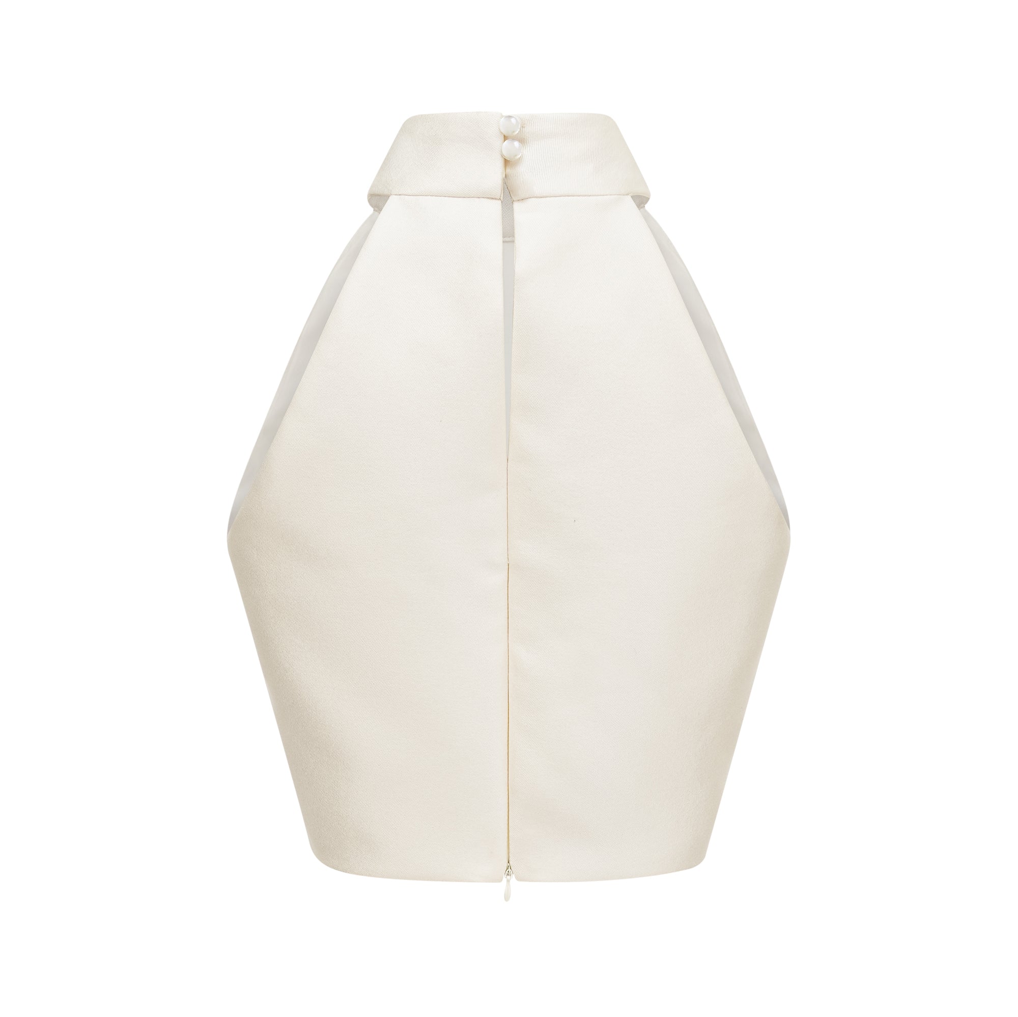 طقم مانون مكون من بلوزة وتنورة باللون الأبيض