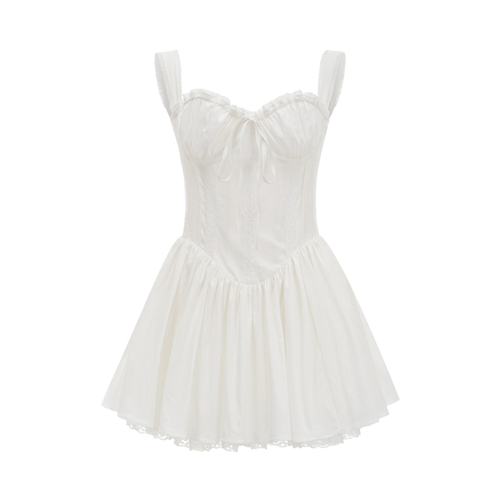 Petite Twist Strap Corset Maxi Dress - White main image 0