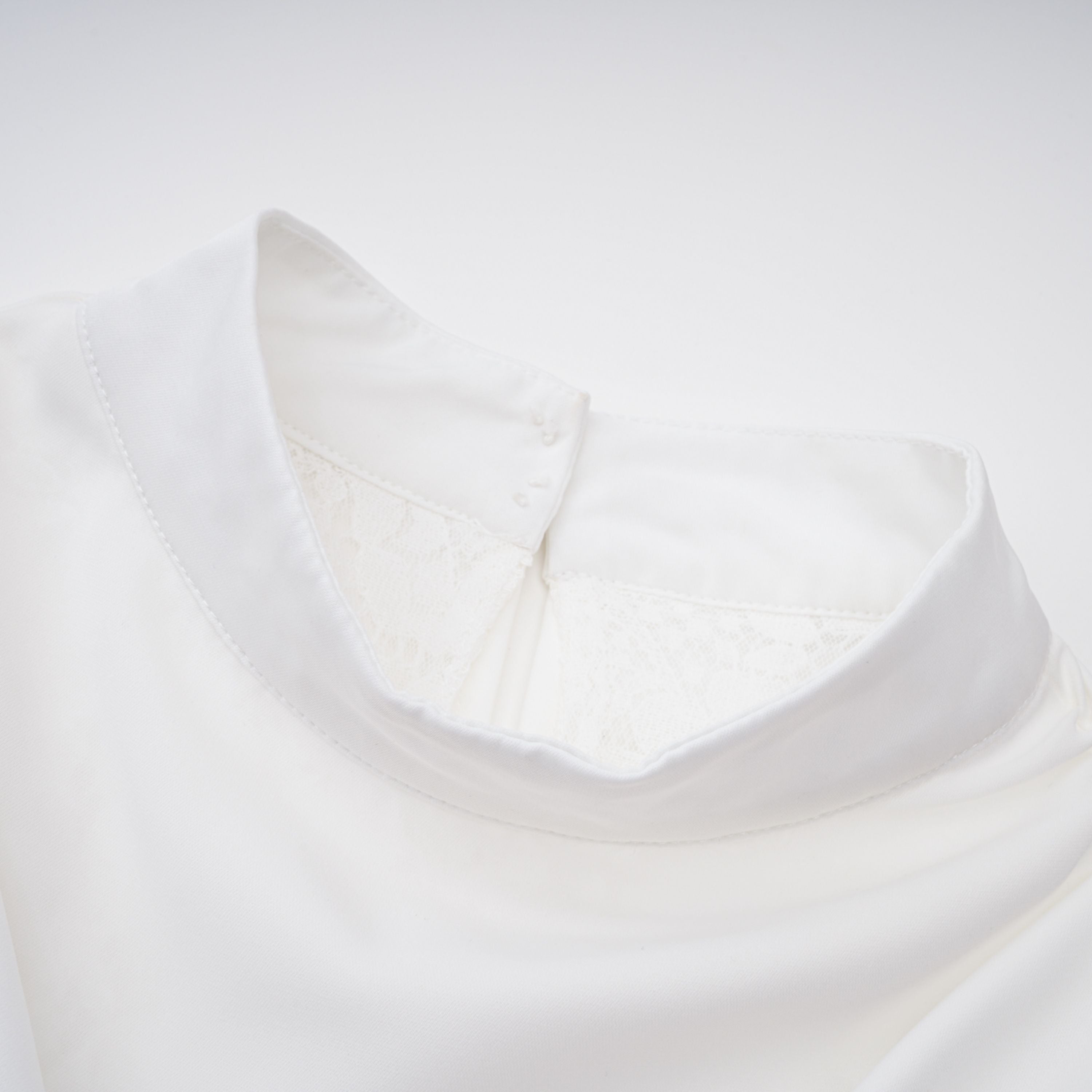 Siosi White Ruched Top & Skirt Set with Lace Trim