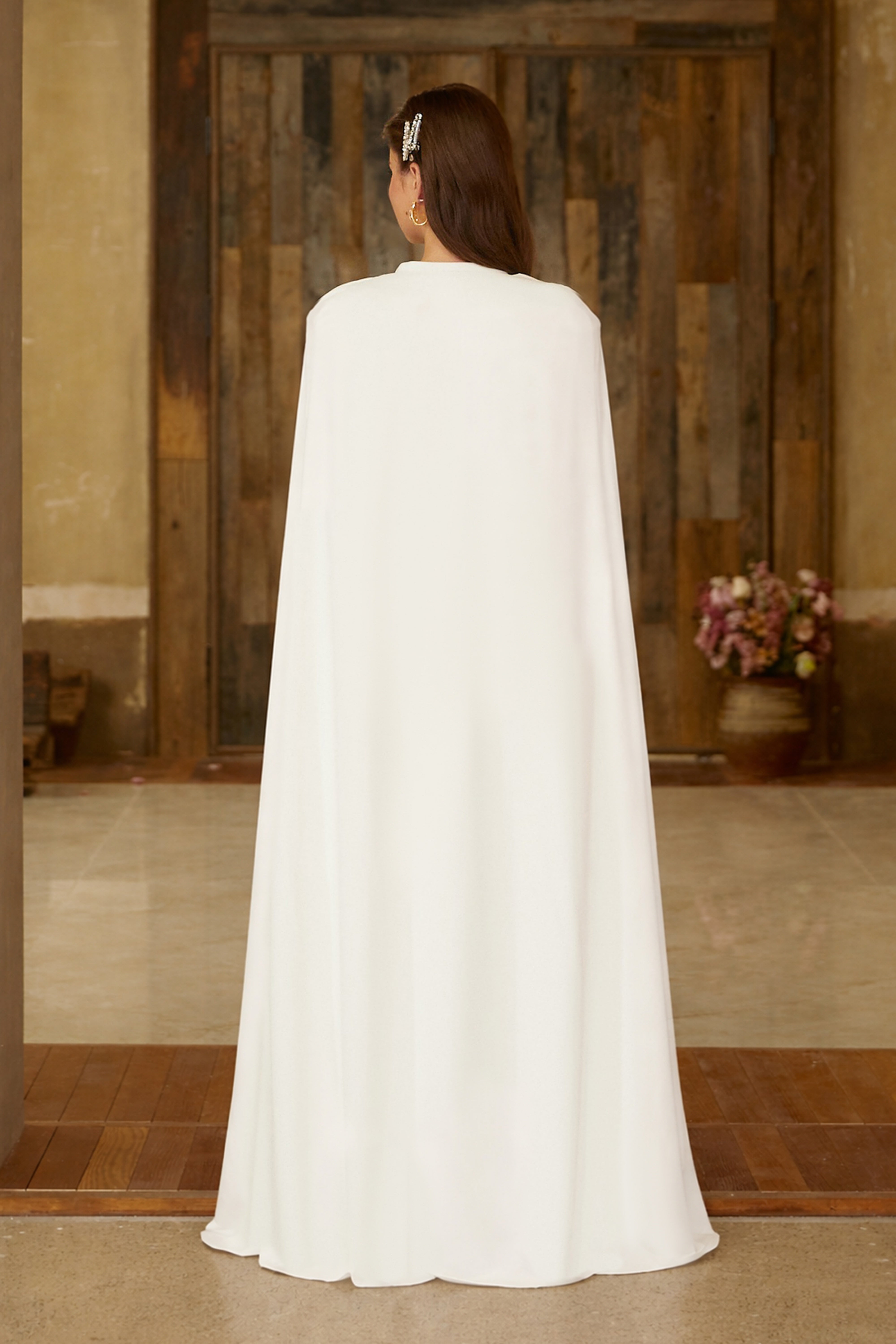 Vigdis White Cape Design Blazer & Trousers