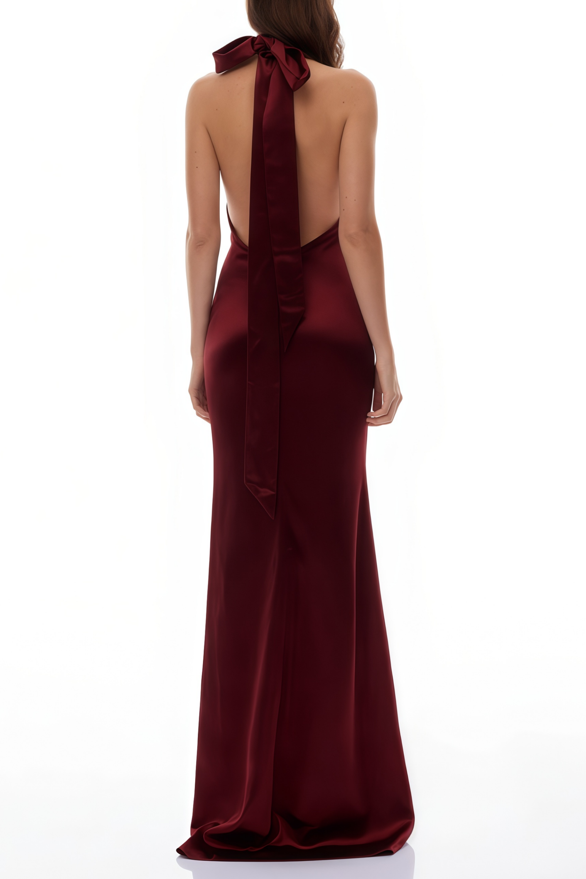Whitley Red Sequin Open Back Maxi Gown