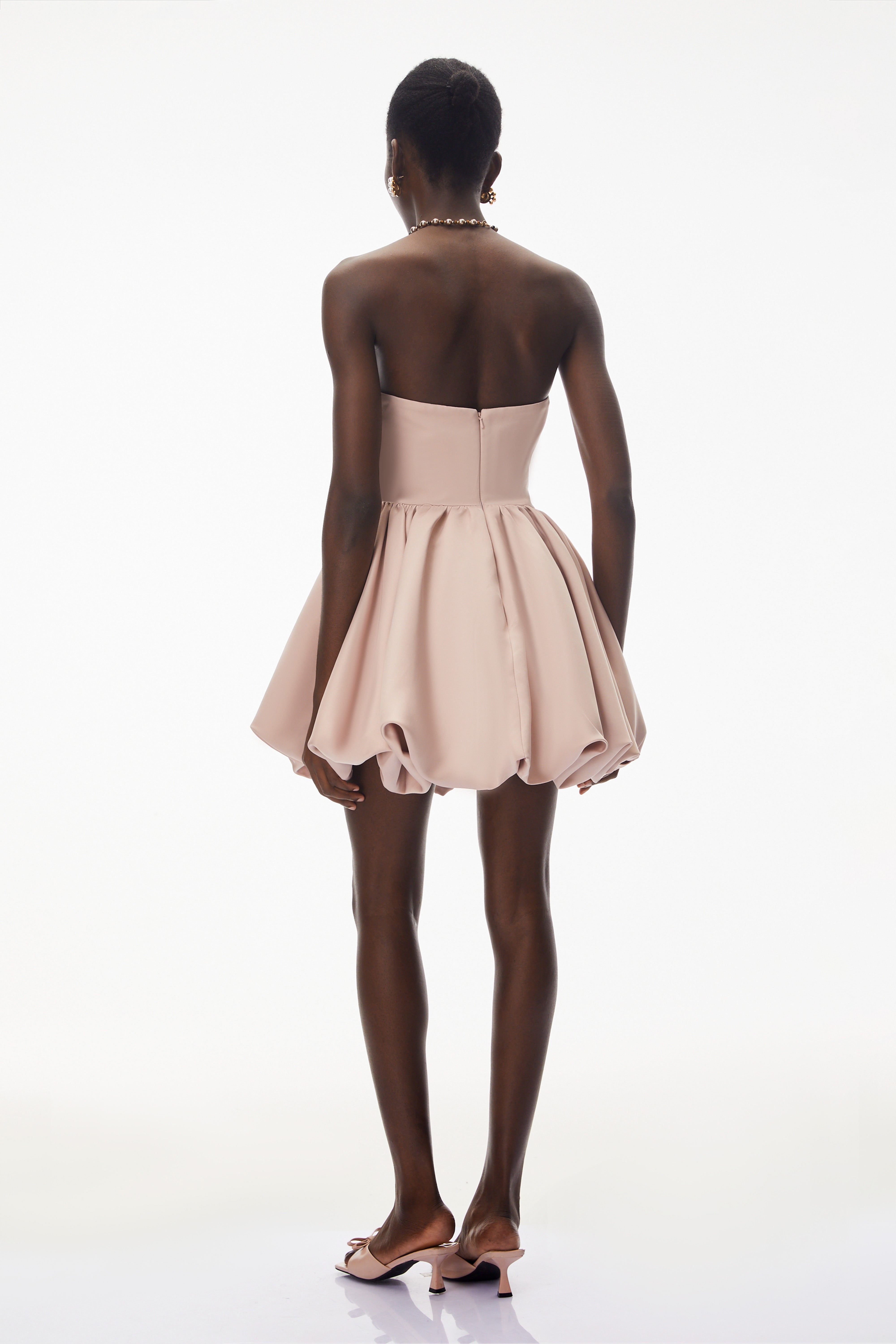 Willow Pink Off Shoulder Mini Dress with 3D Petals
