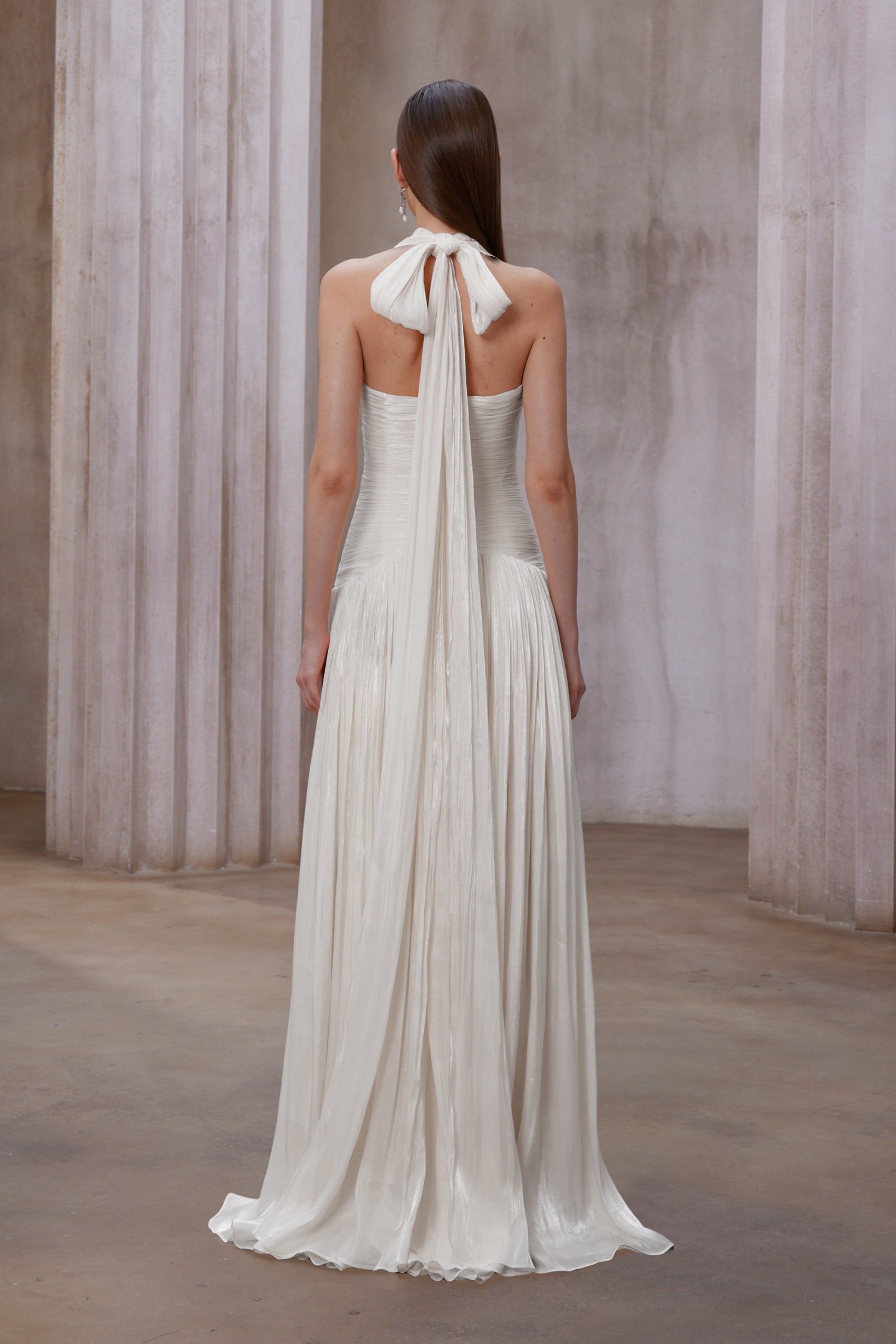 فستان ماكسي مكسّر من يوراني