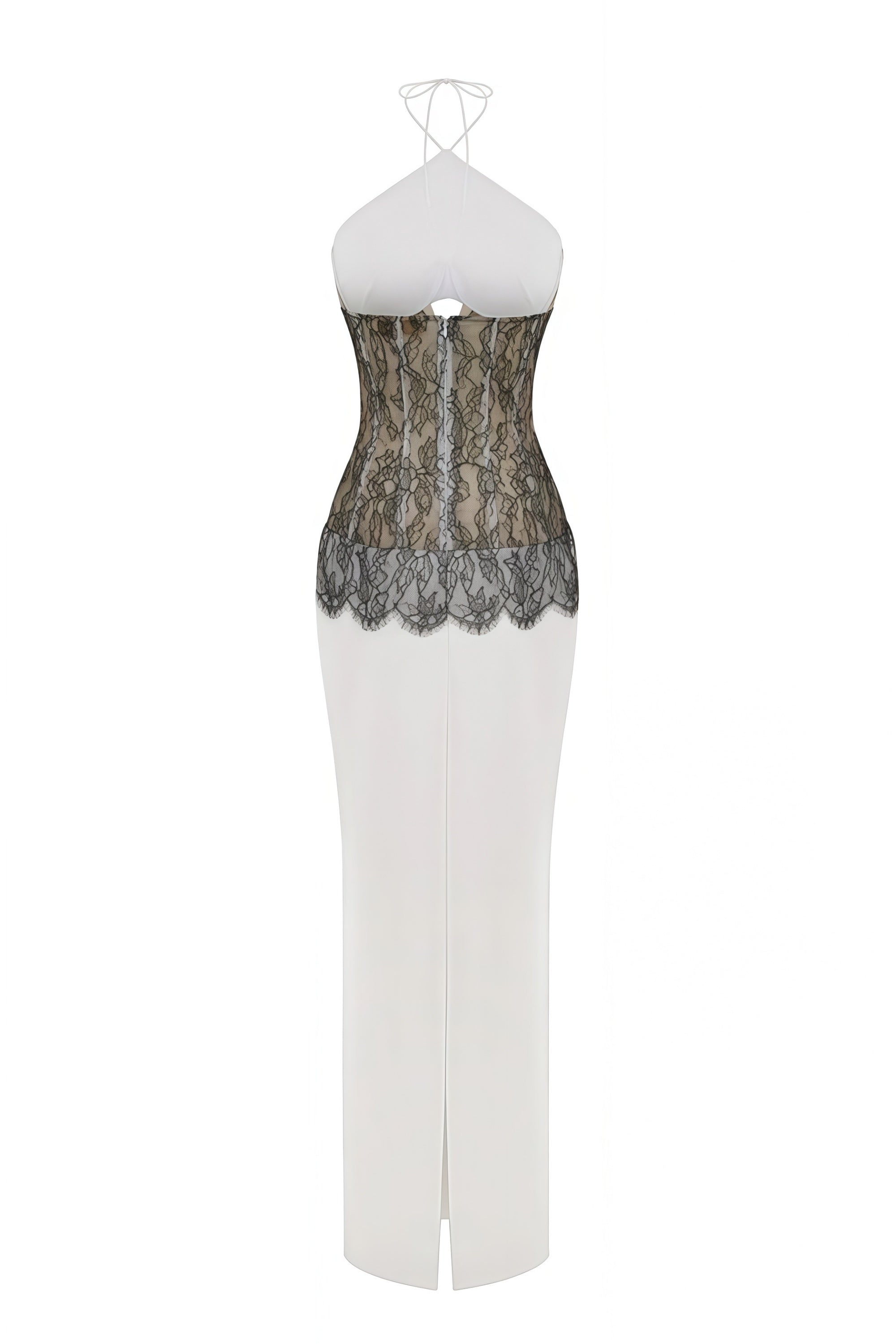 Mirabeau White Cut-out Lace Maxi Dress