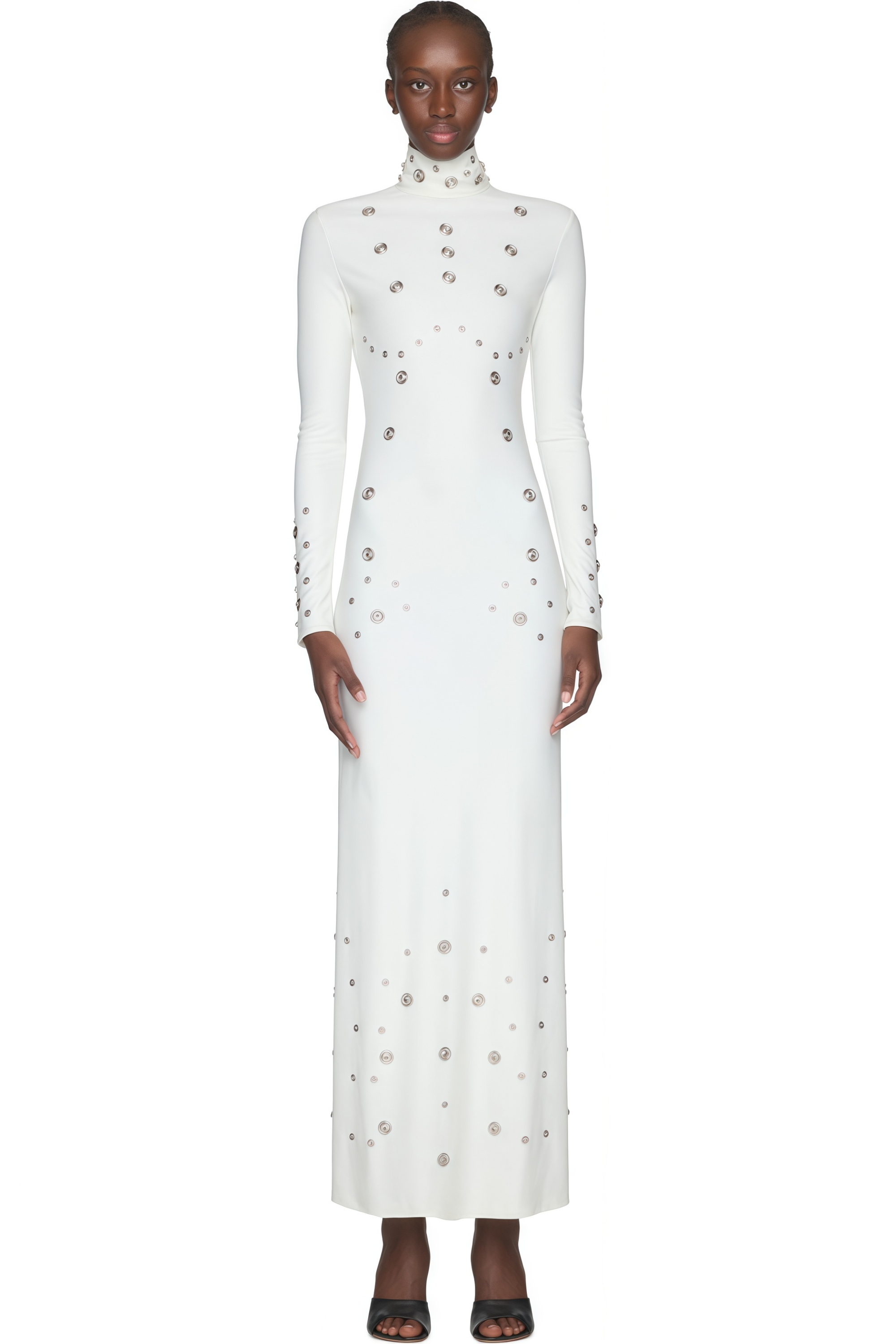 Yasmine High Neck Studded Maxi Dress