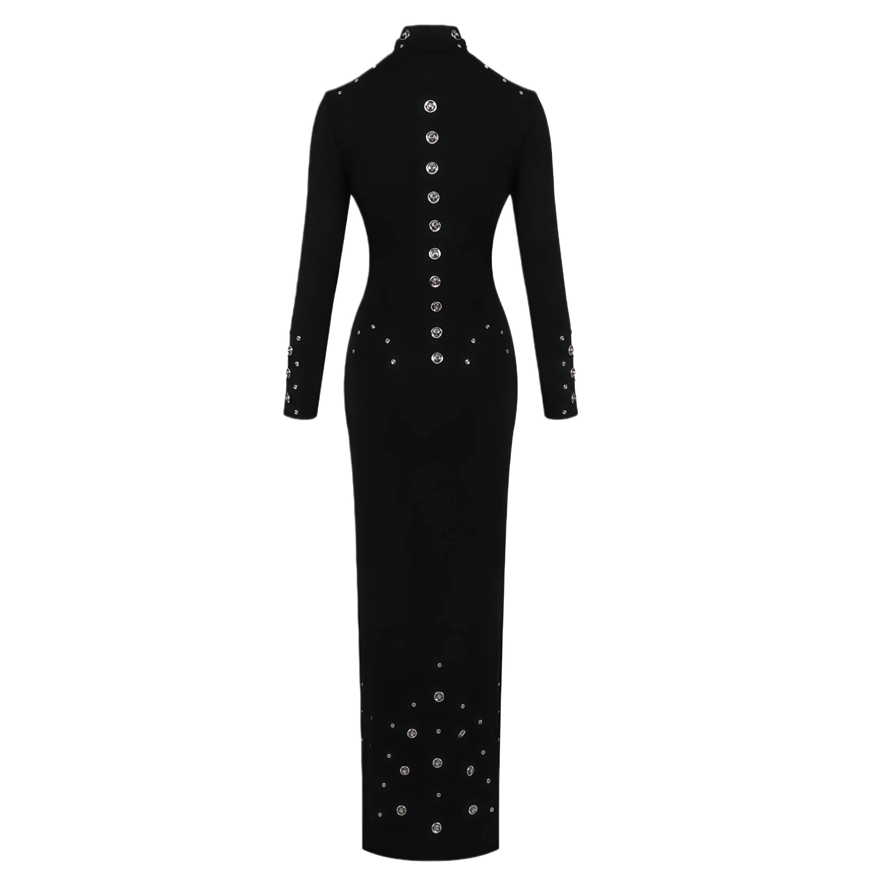 Yasmine High Neck Studded Maxi Dress