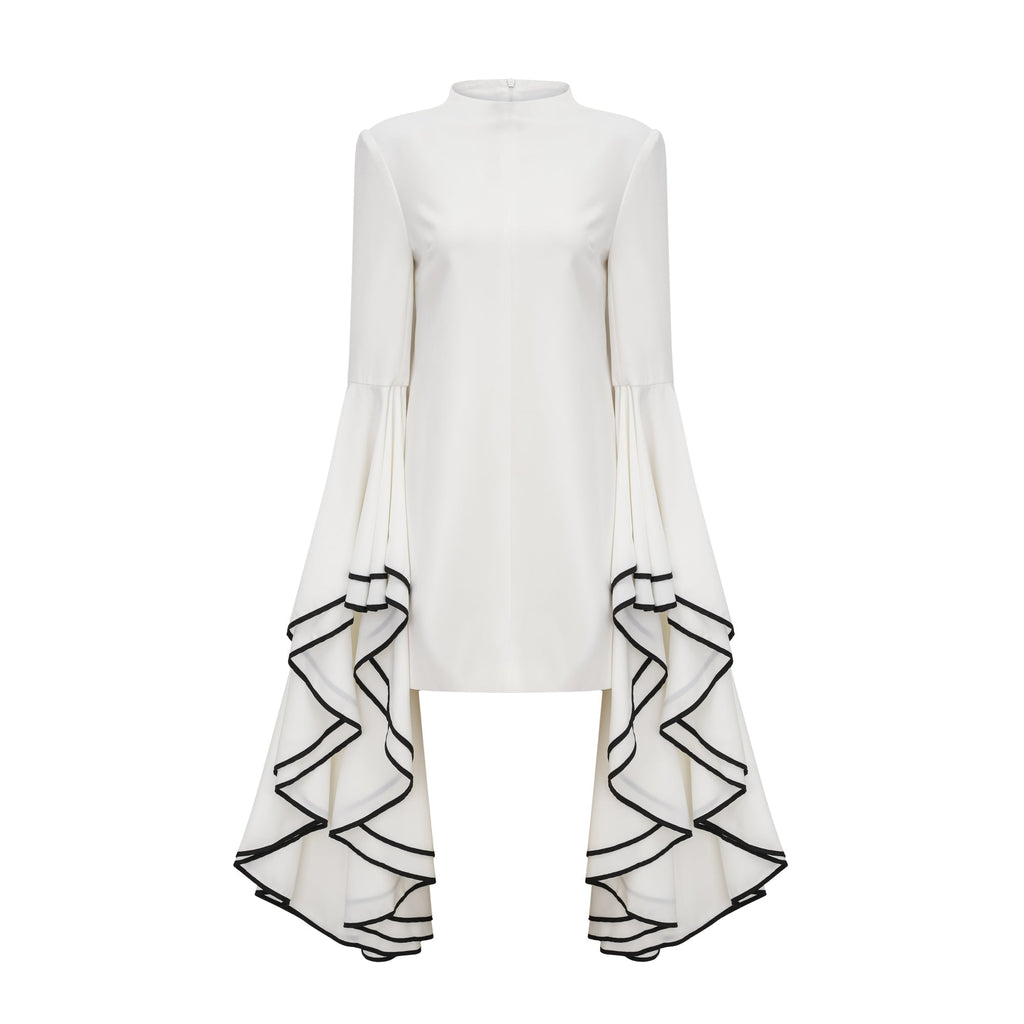 Madeleine ruffle-sleeve dress