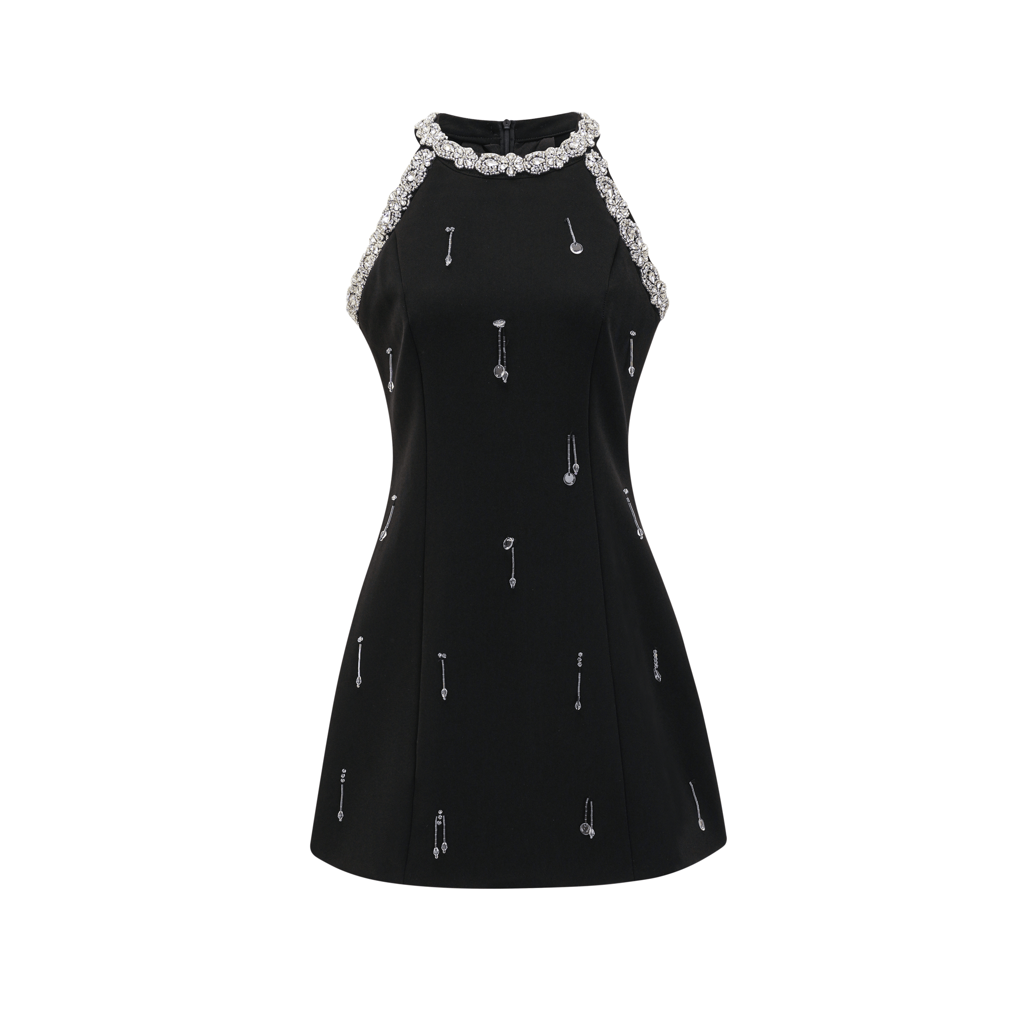 Babette crystal-embellished black mini dress - Miss Rosier - Women's Online Boutique