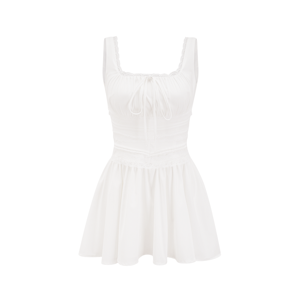 White Stripe Button Detail Blazer Dress - Aaliyana main image 1