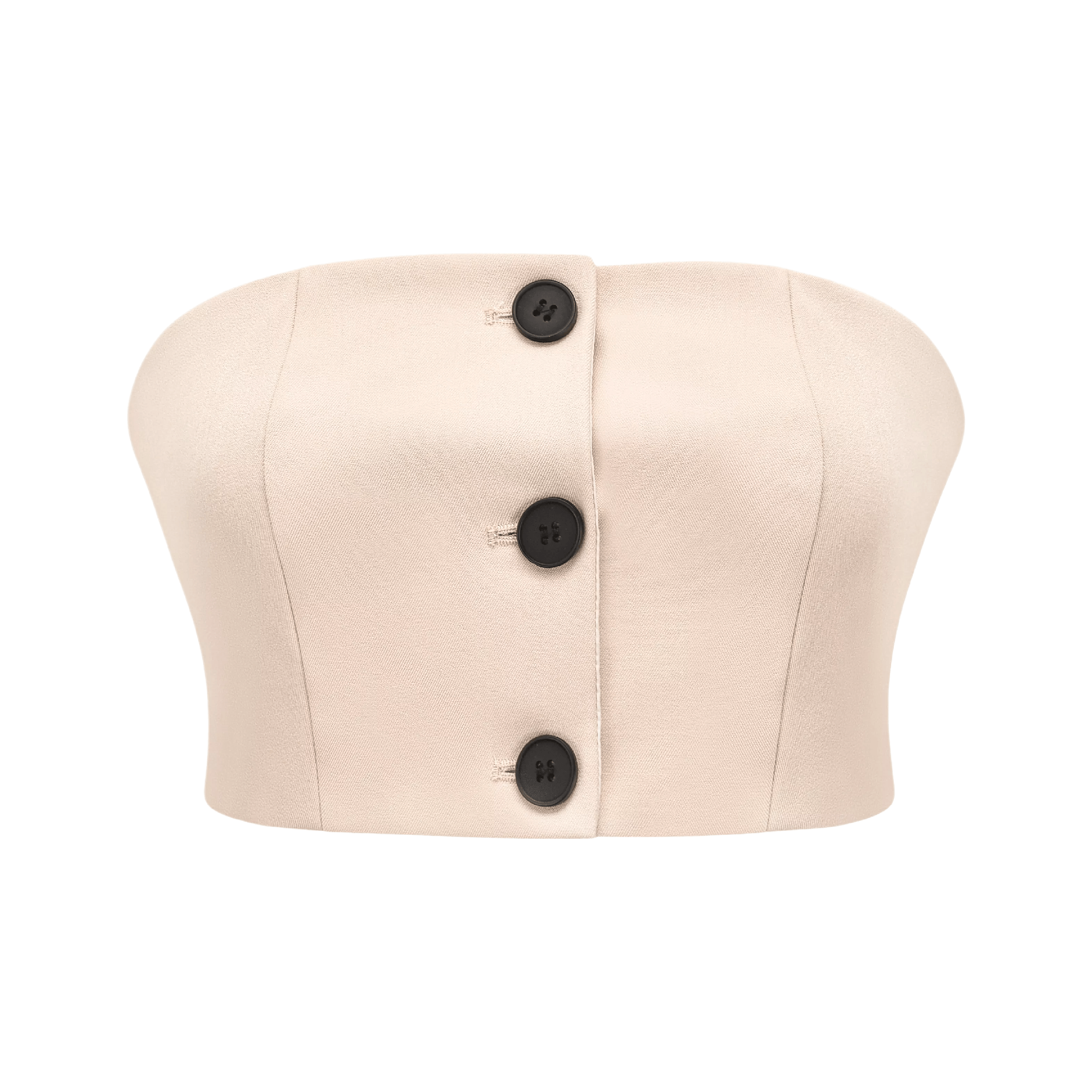 Savage-button-detail crop top - itsy, it‘s different