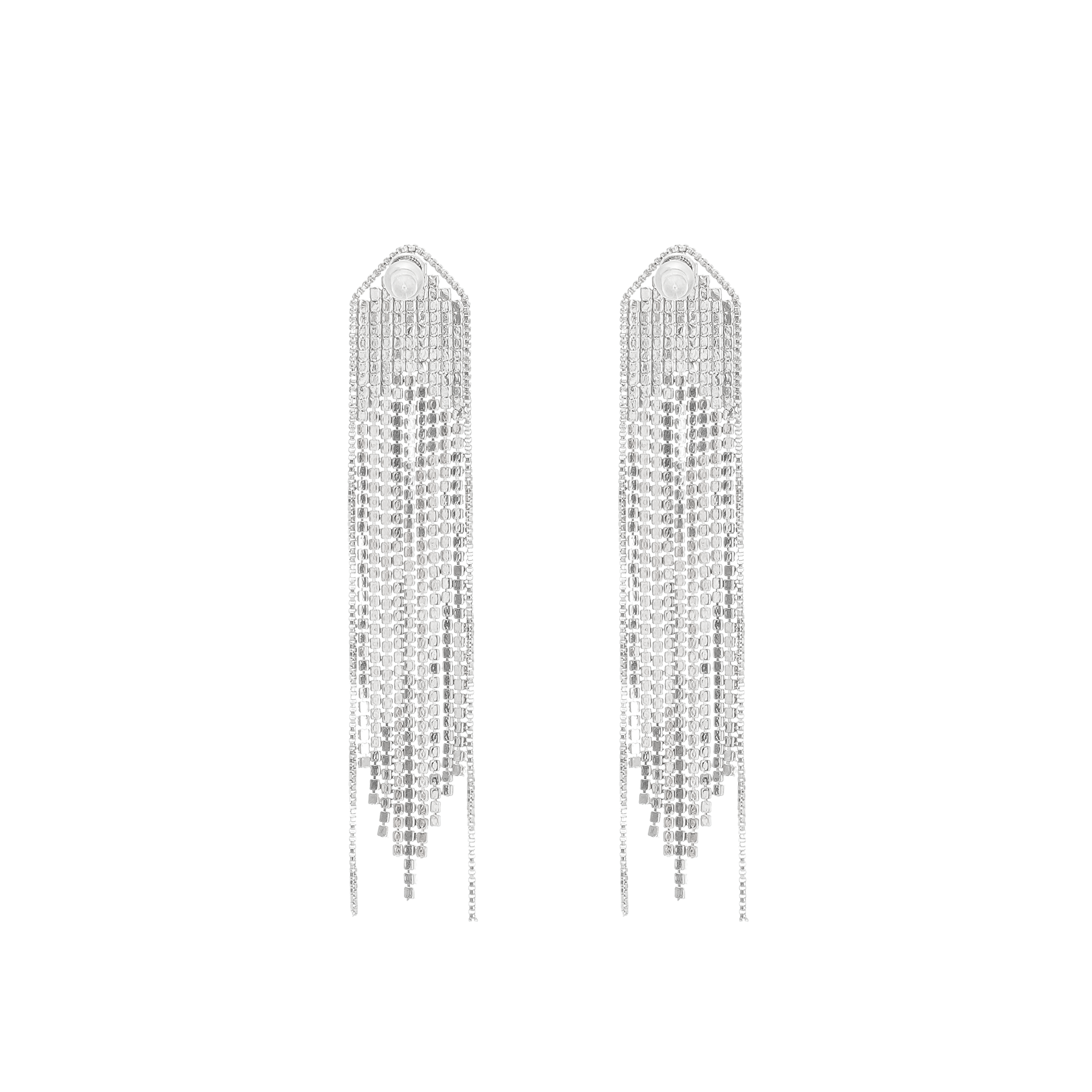 Silver-plated fringed drop earrings - Miss Rosier - Women's Online Boutique