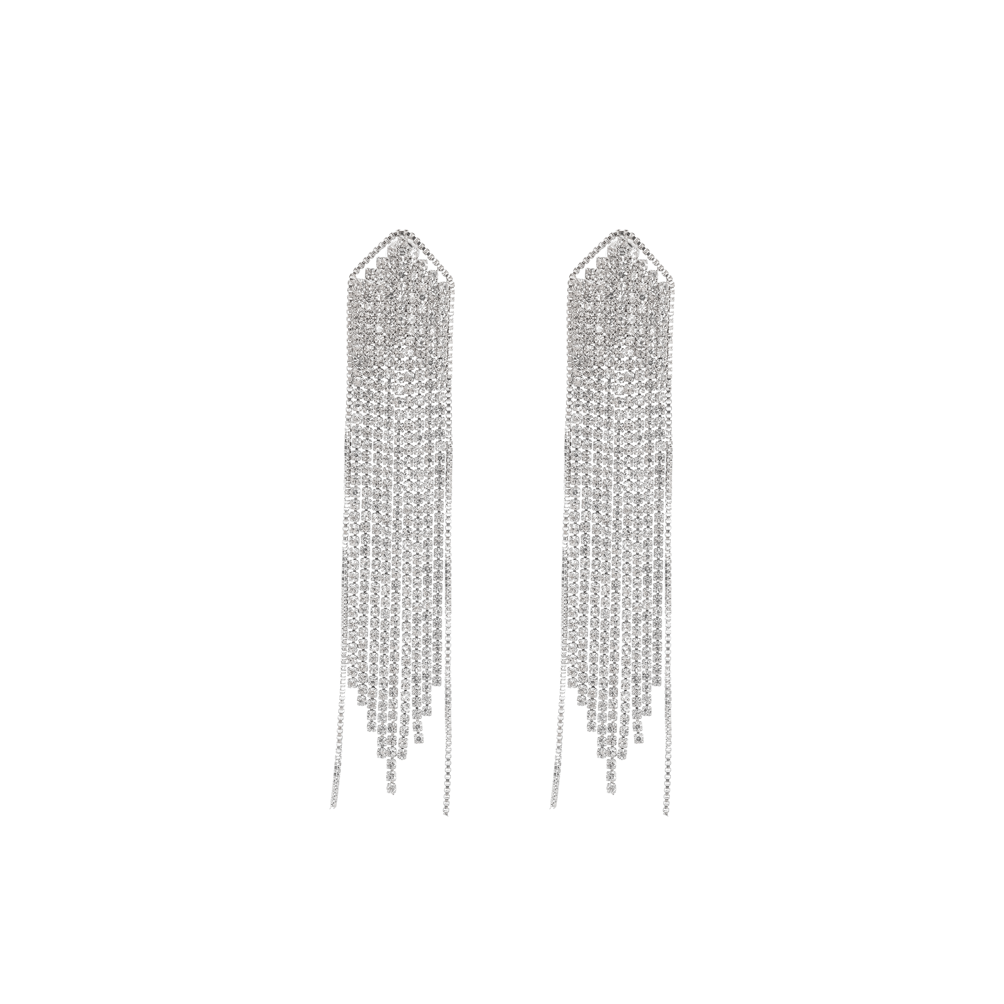 Silver-plated fringed drop earrings - Miss Rosier - Women's Online Boutique
