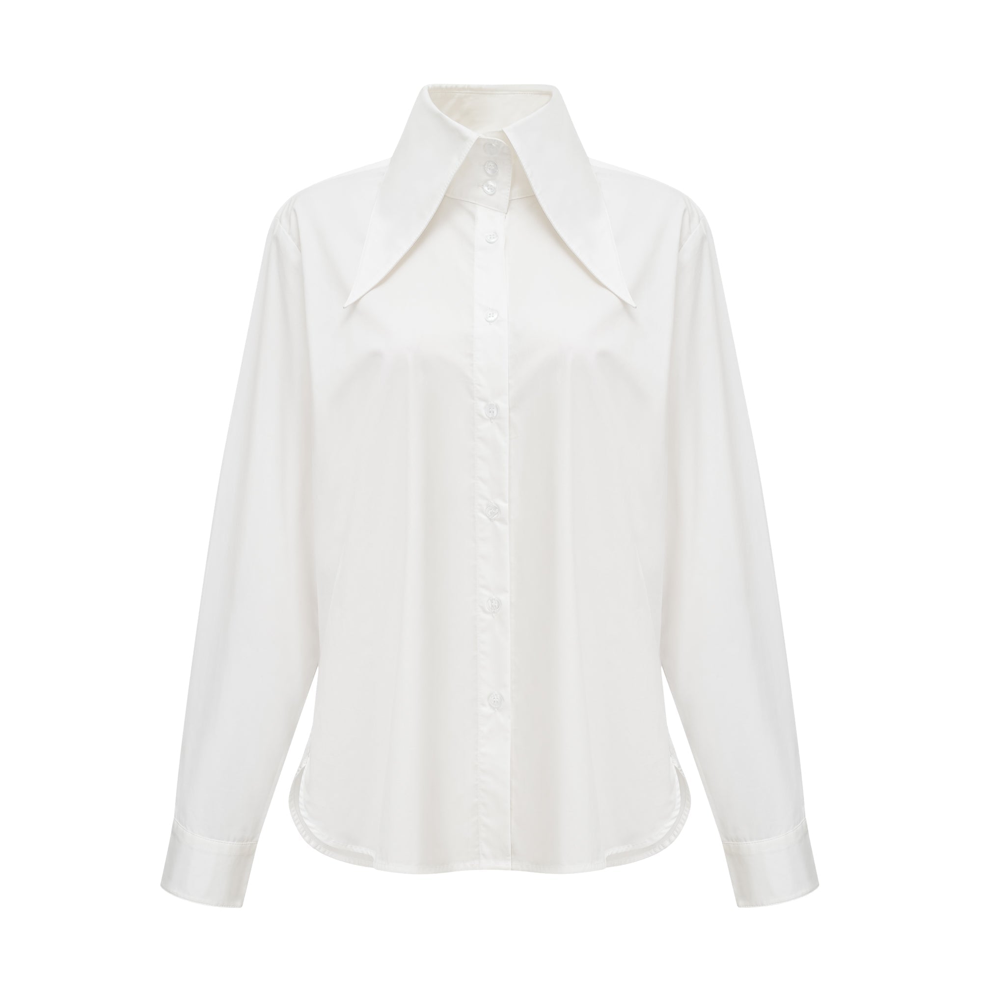 Solène white pointed-collar shirt - Miss Rosier - Women's Online Boutique