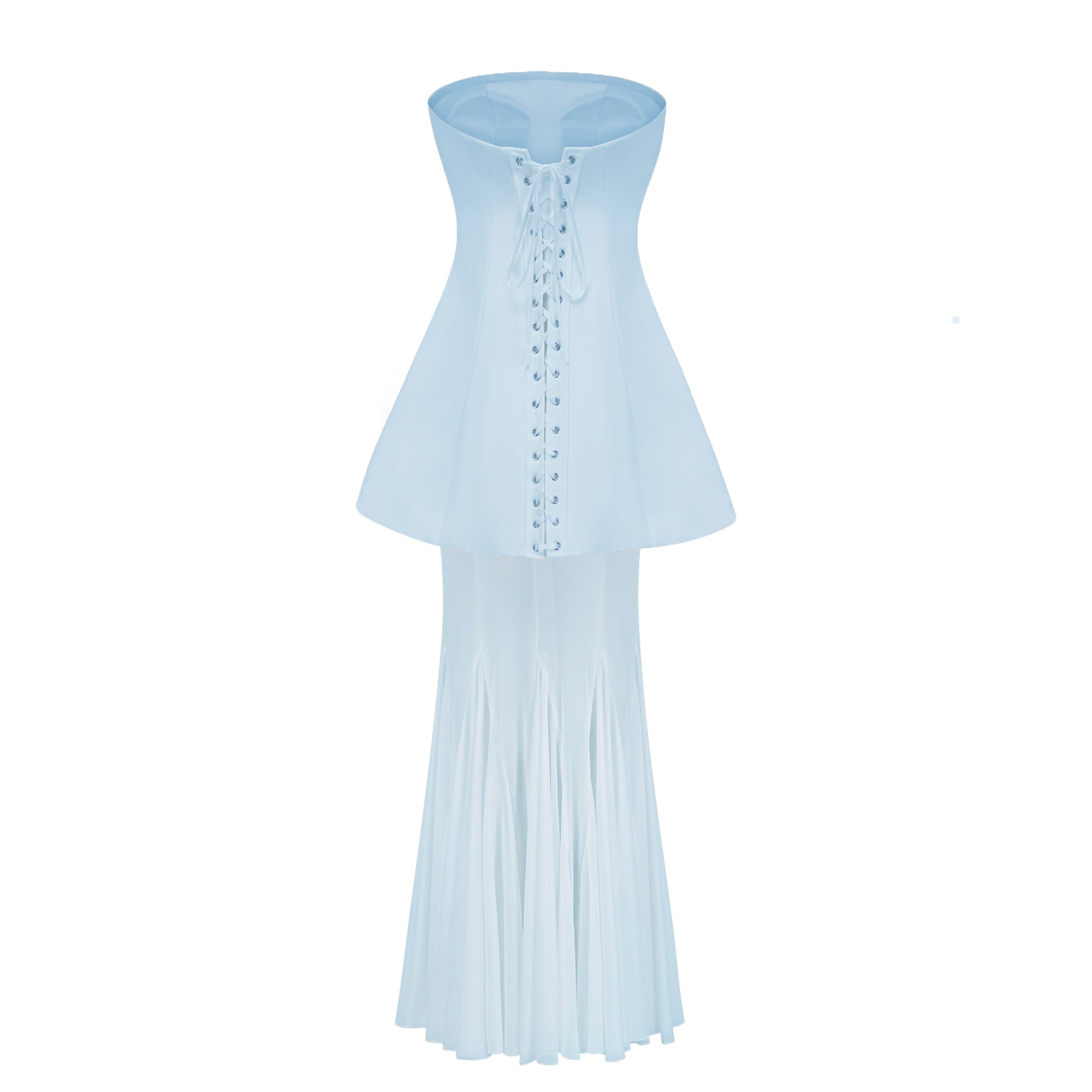 مجموعة فستان كورساج أسود و تنورة شبكية من ميلاني