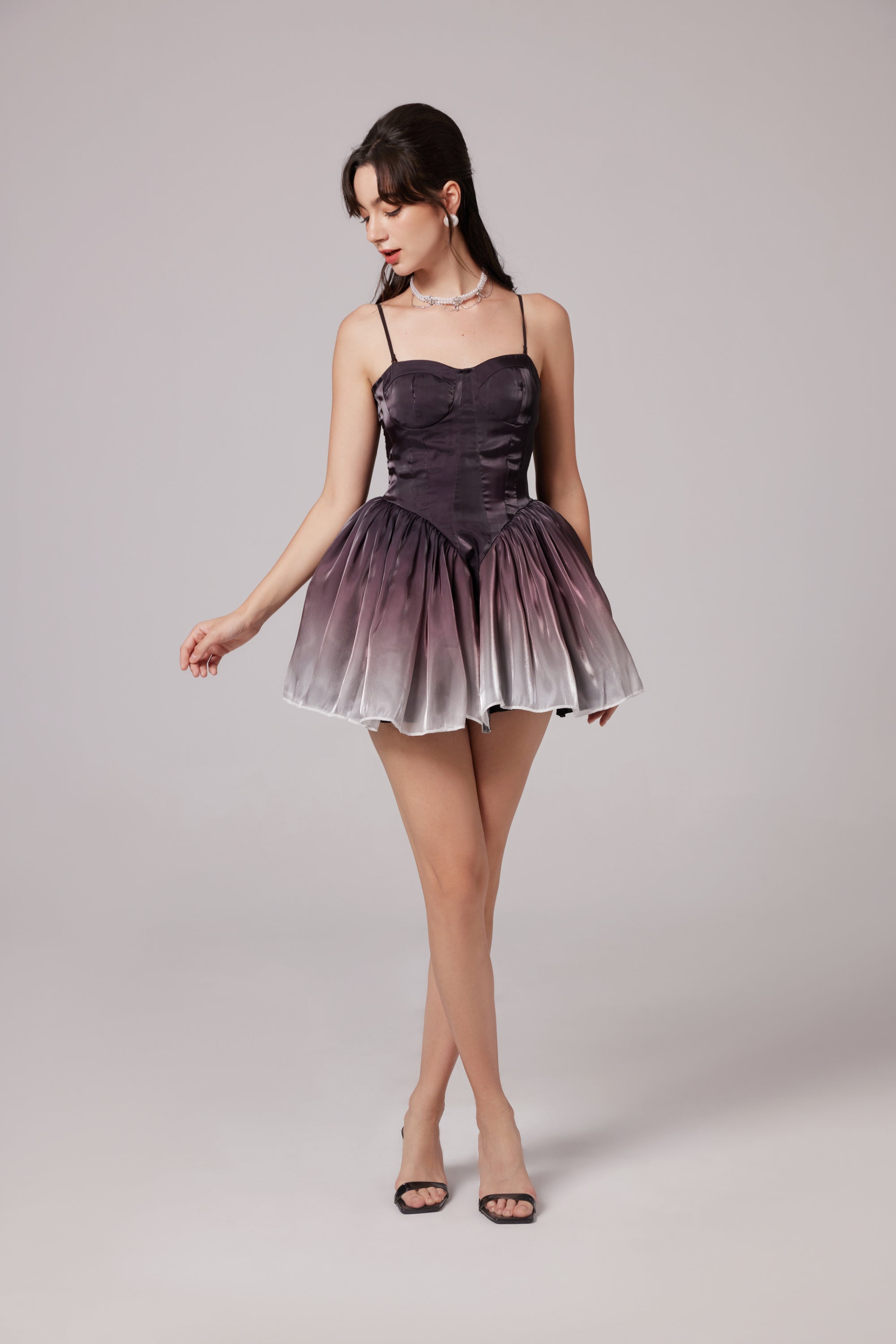 Belle purple gradient mini dress