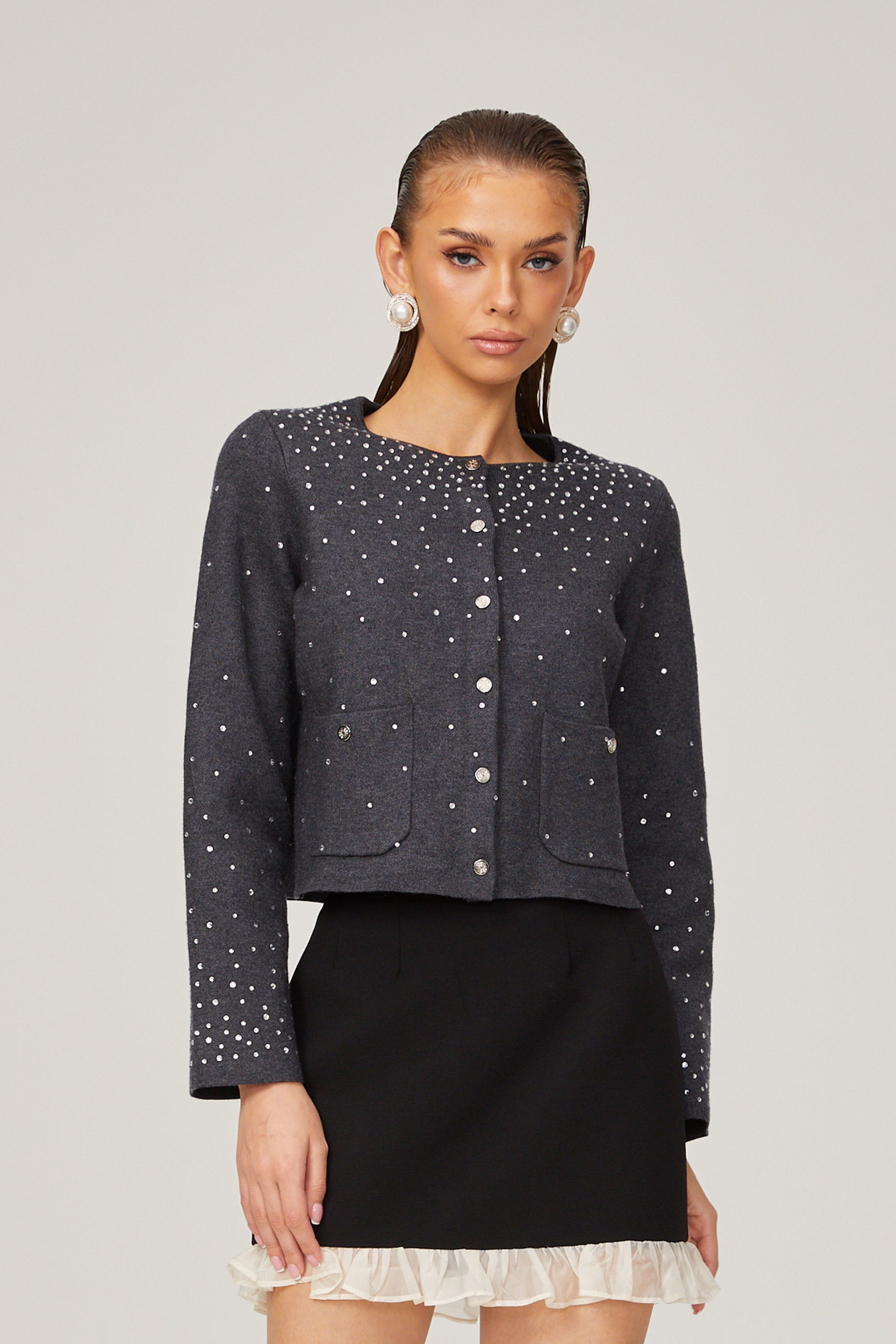 Bérénice rhinestone-embellished cardigan