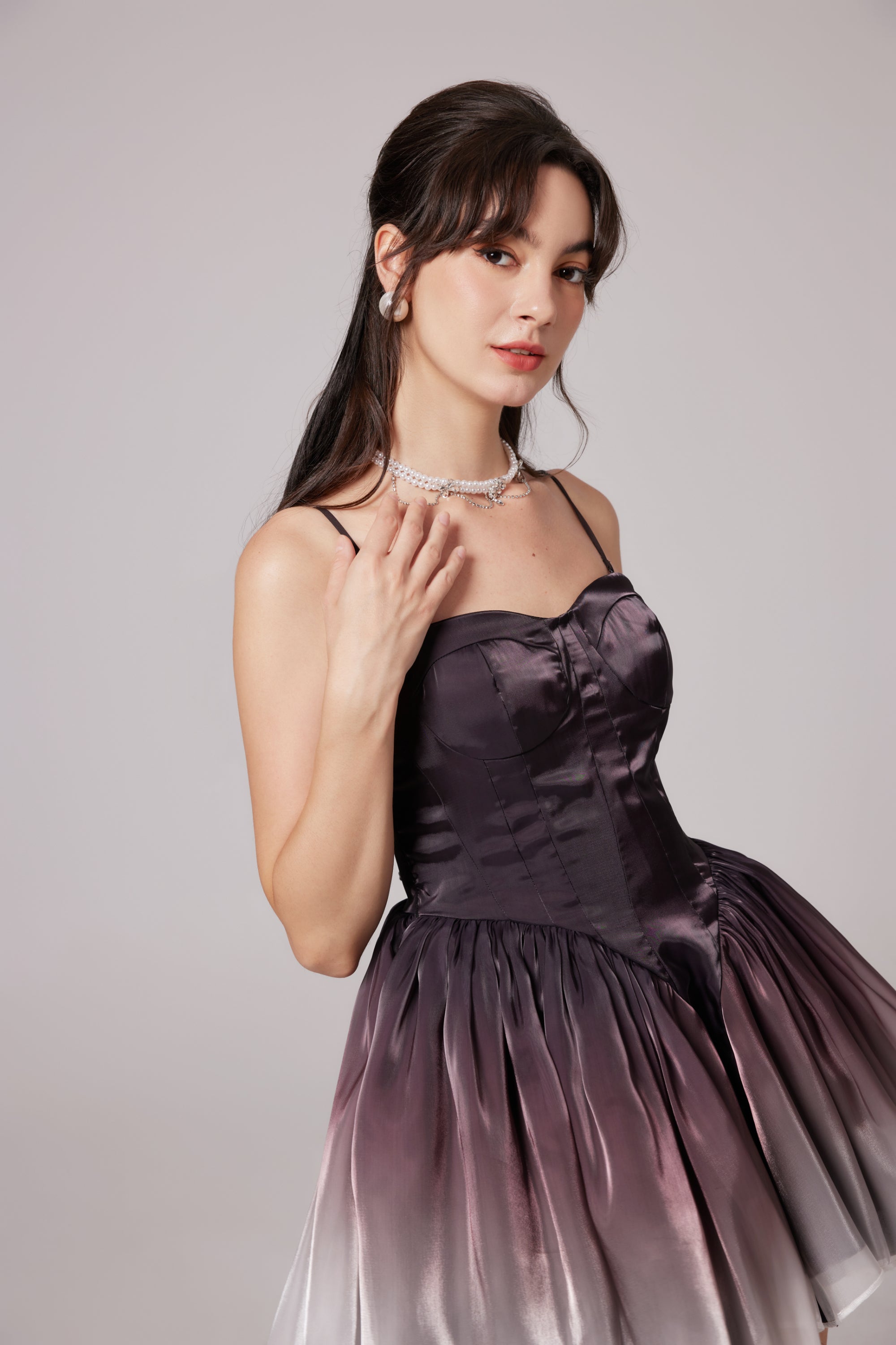 Lila Minikleid mit Farbverlauf „Belle“