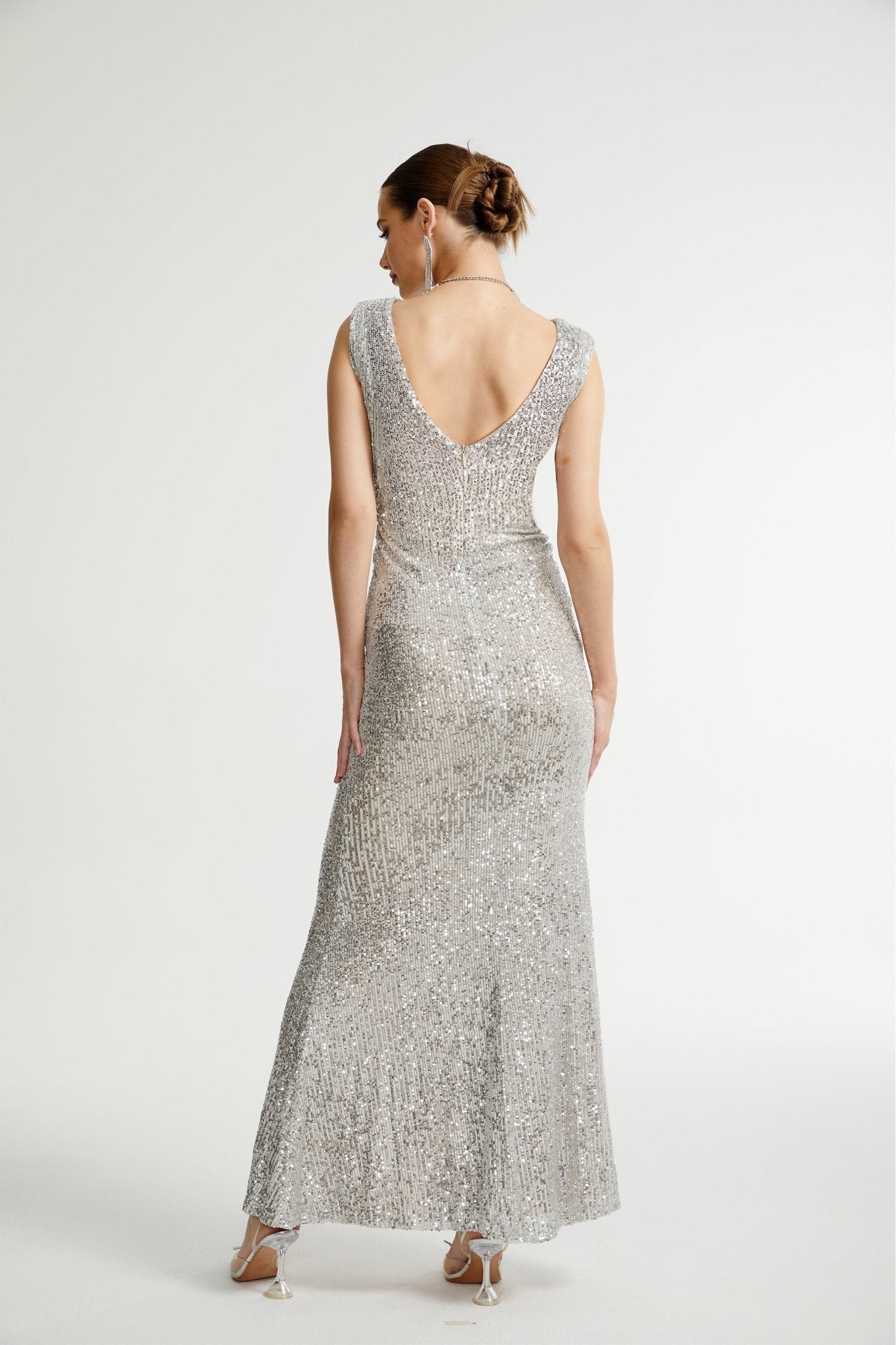 Caelia silver embellished maxi dress (US Only)