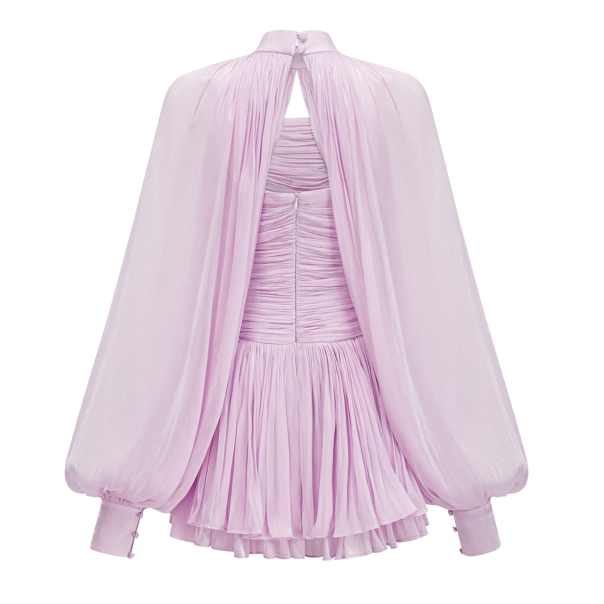 Bernice Lilac Glossy Cape & Dress Set