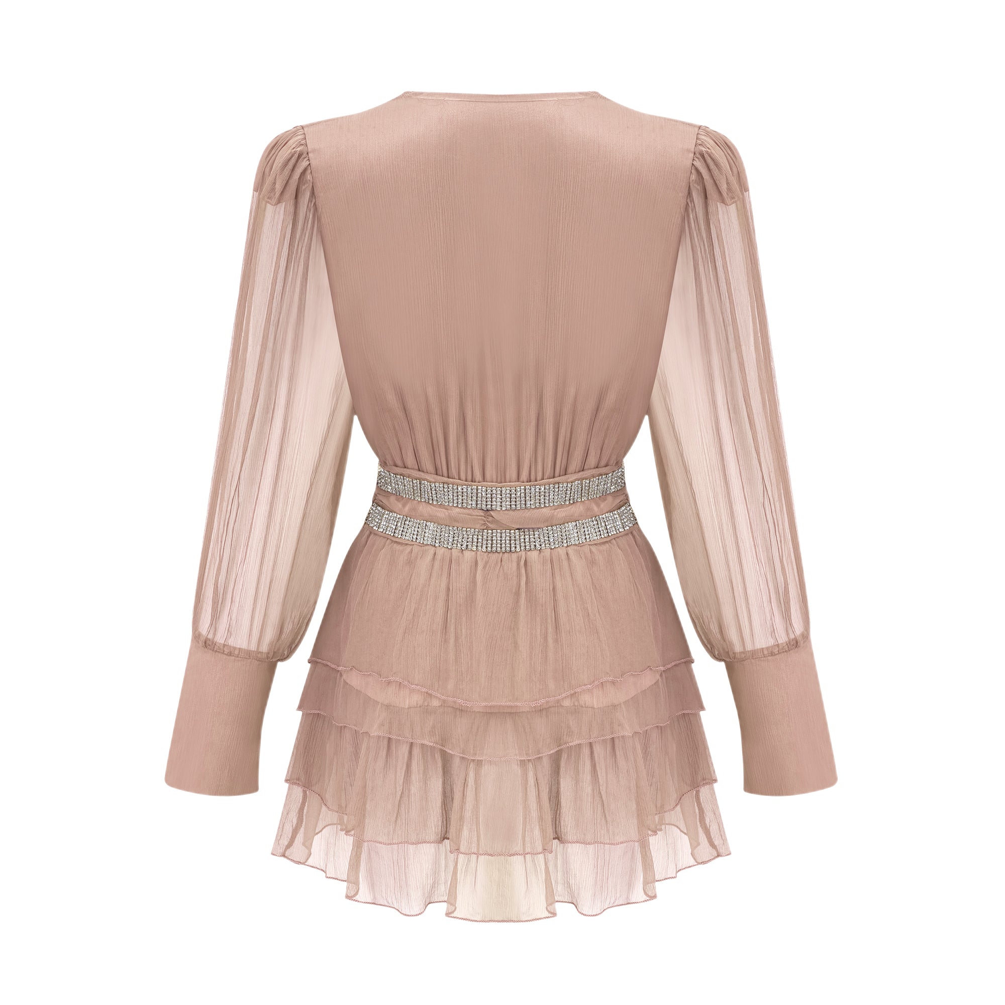 Ellica crystal-embellished silk mini dress