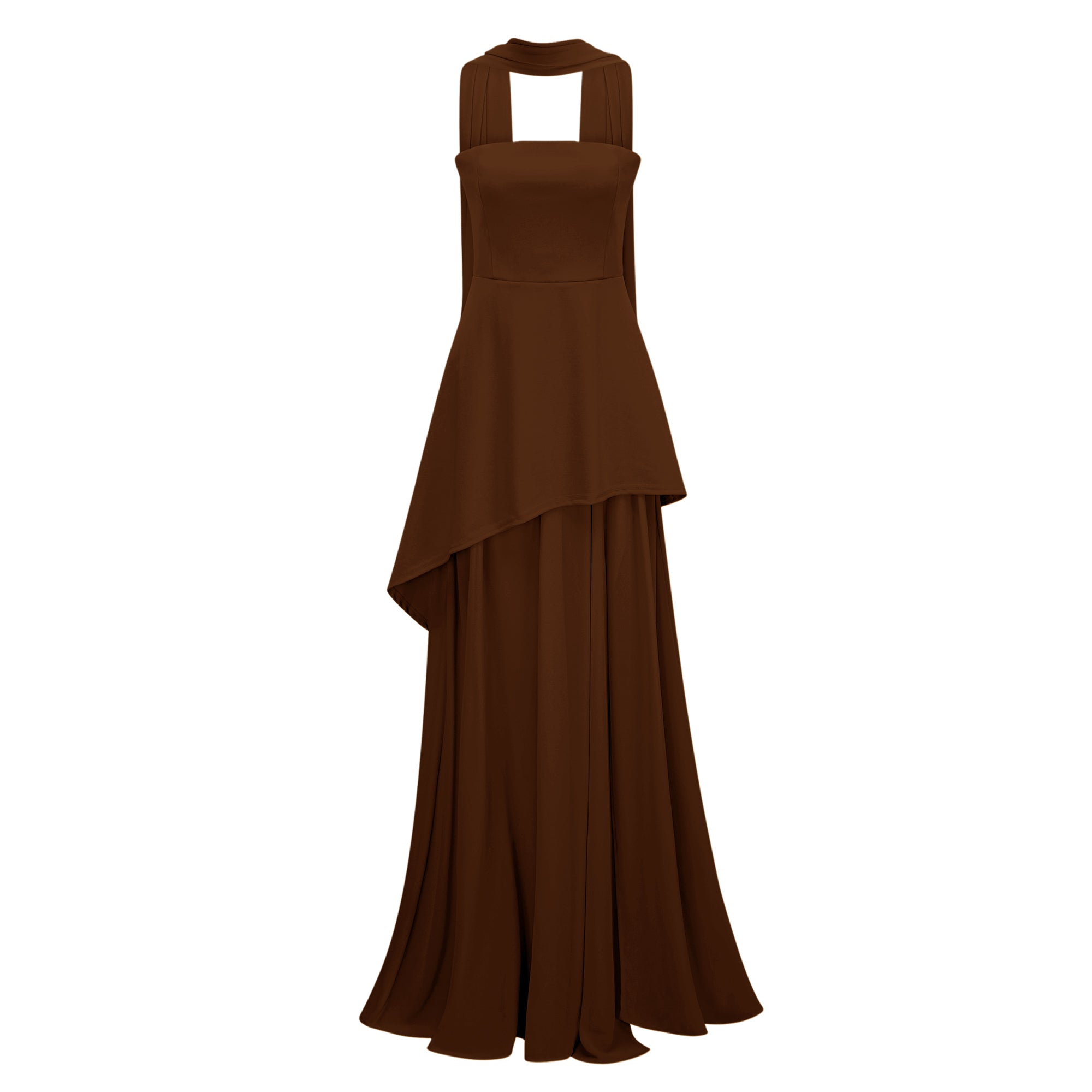Solène Off-Shoulder Ruched Maxi Gown