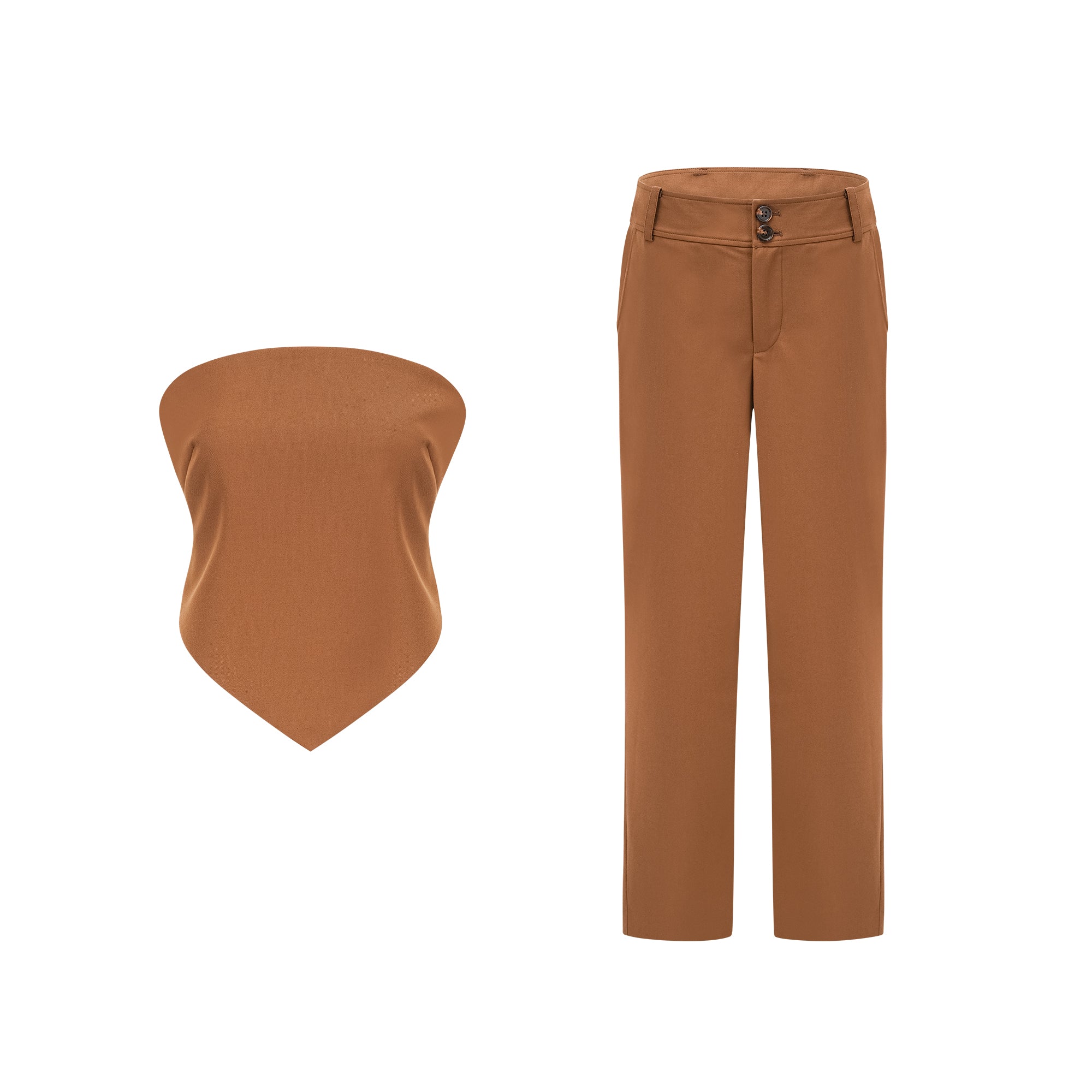 Elida wool top & trousers matching set