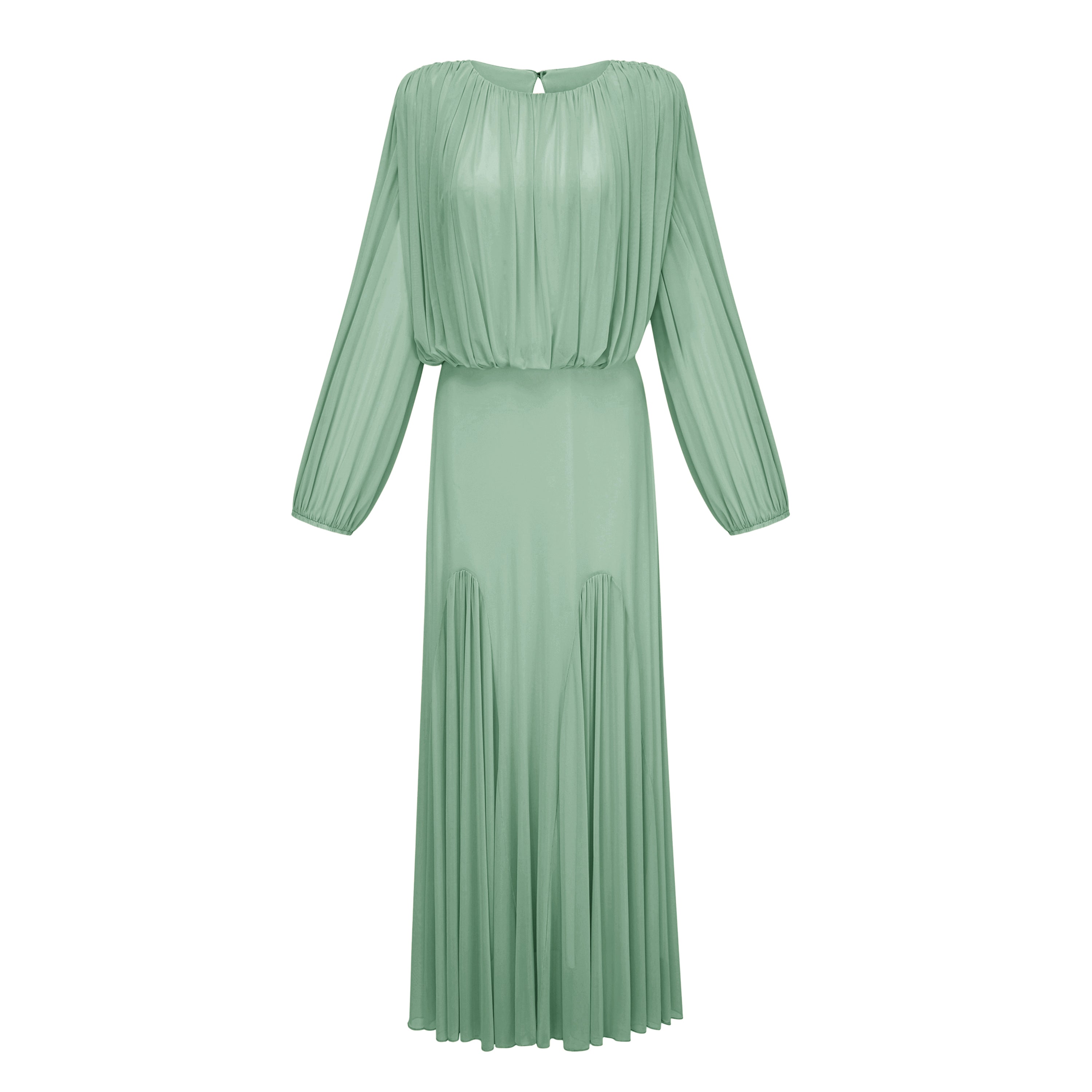 فستان طويل بكم "جرين لانترن" من أنابيل مع طيات