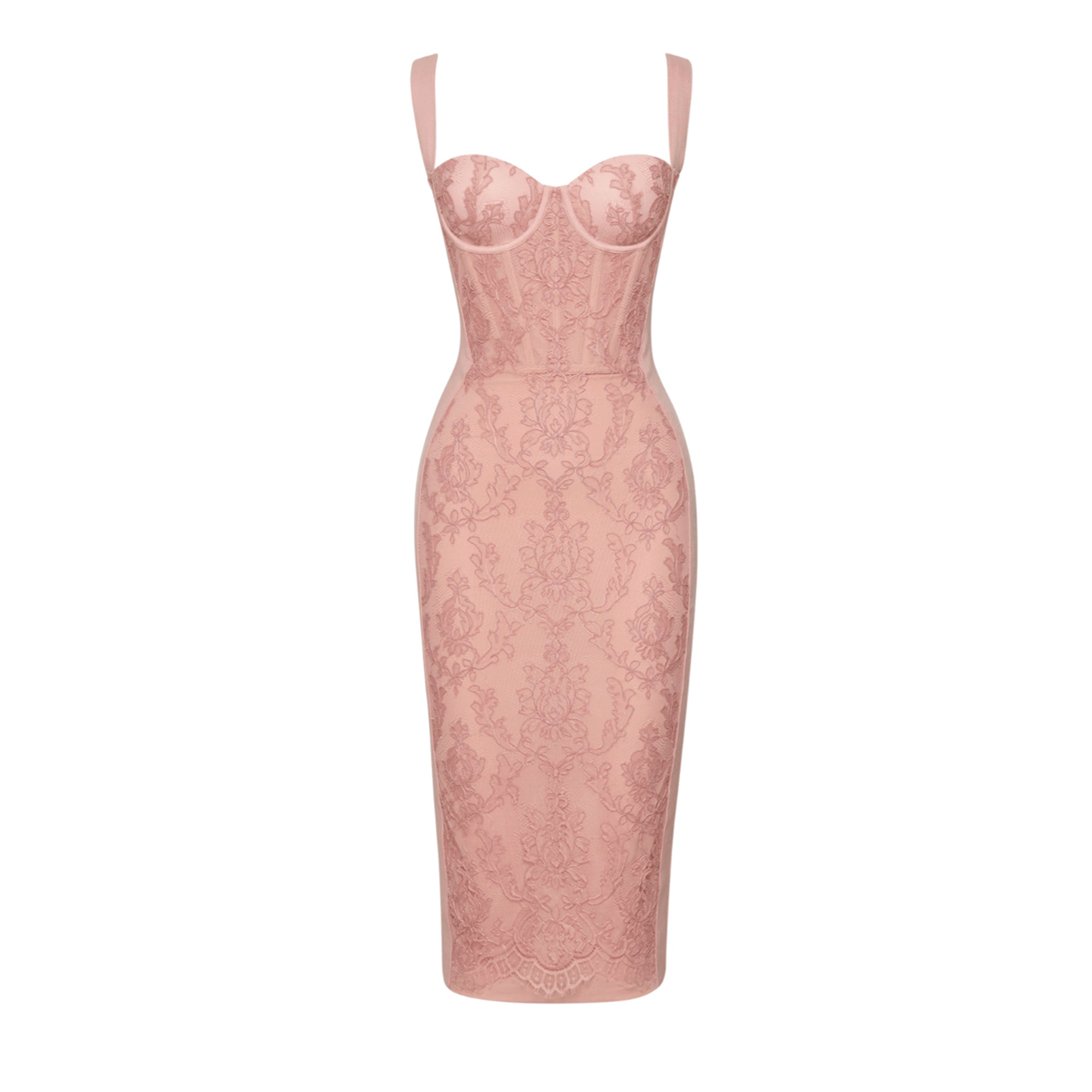 Titania bustier-style bandage midi dress