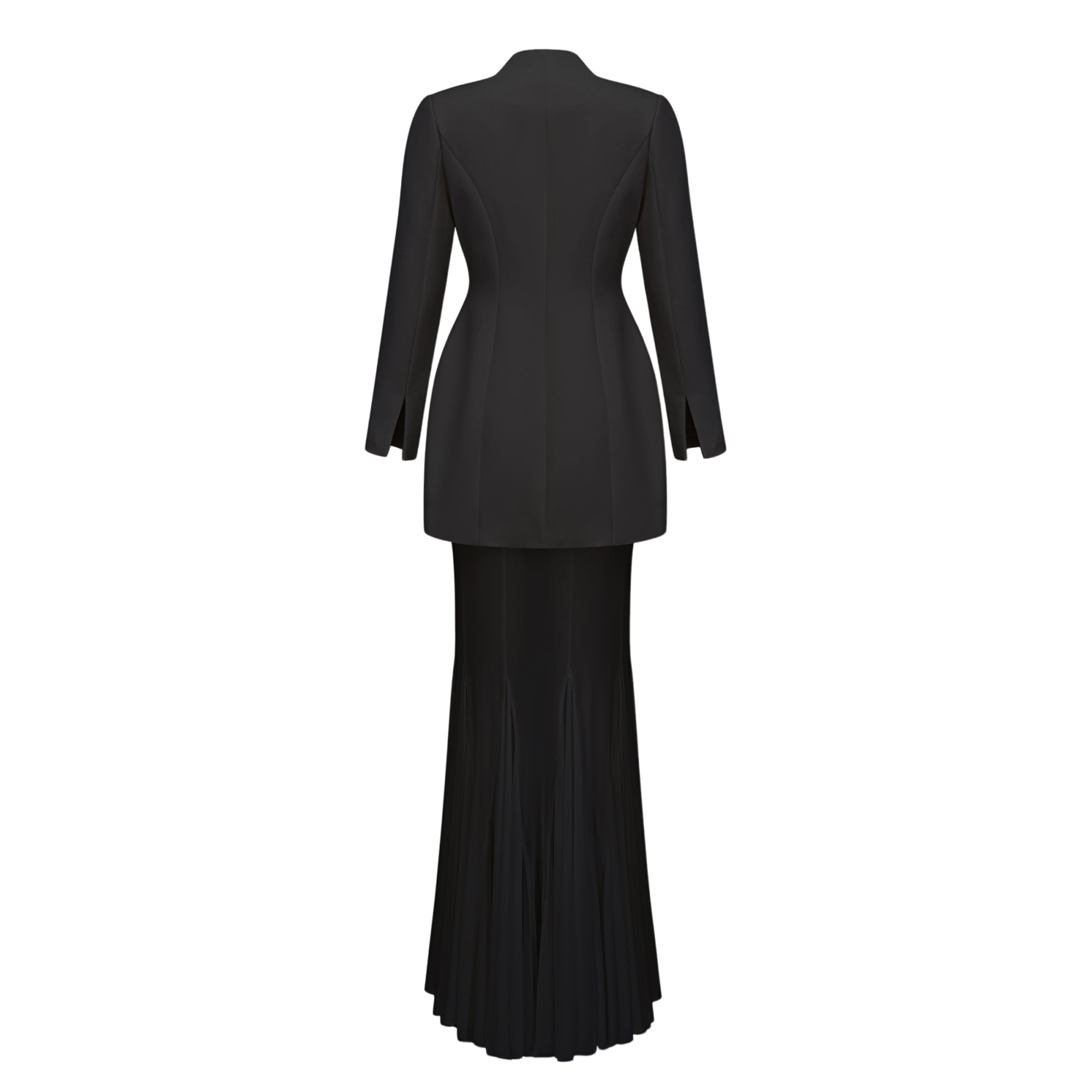 طقم جاكيت وتنورة بتصميم برميل أسود من إينورا