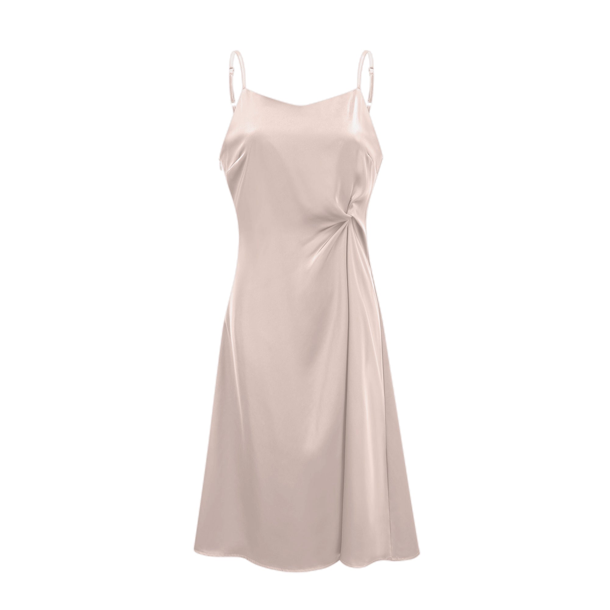 Laria twist-detail satin midi dress