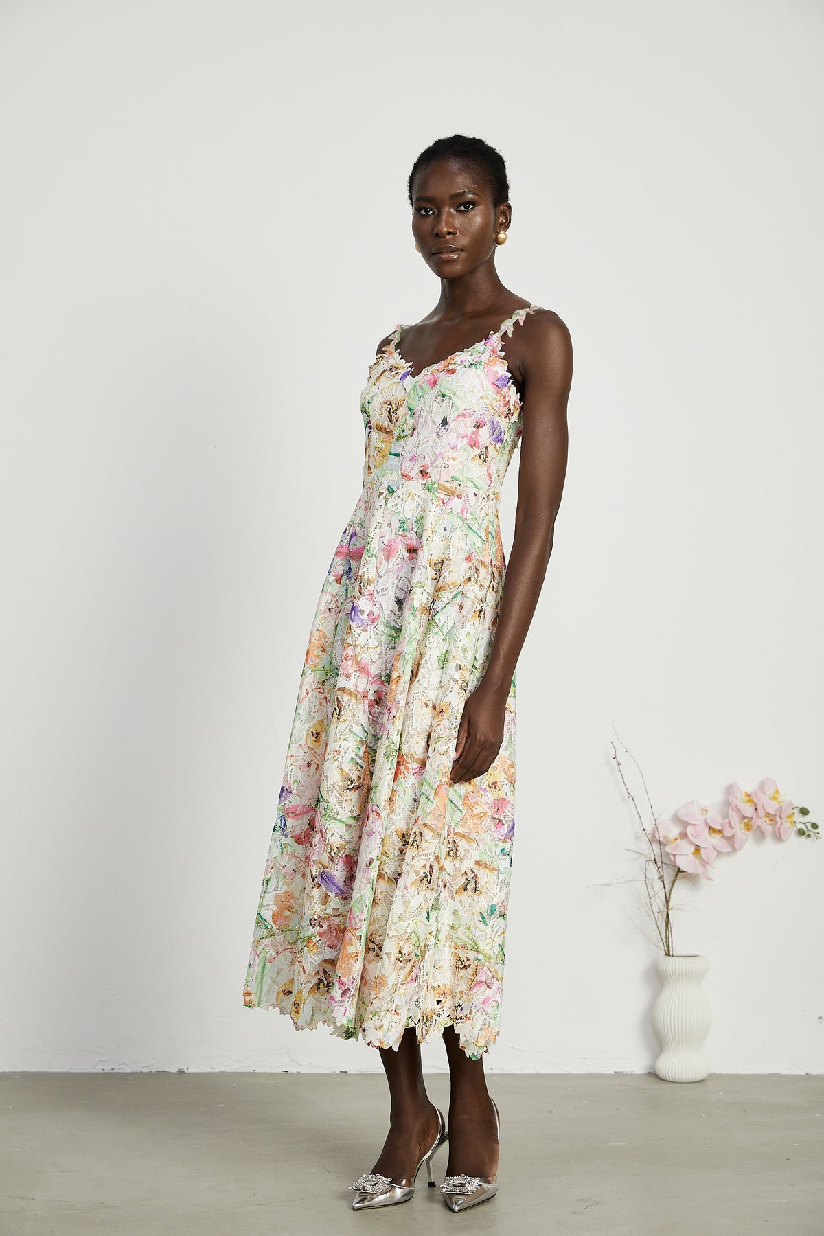 Eknoor Hand-Embroidered Midi Dress