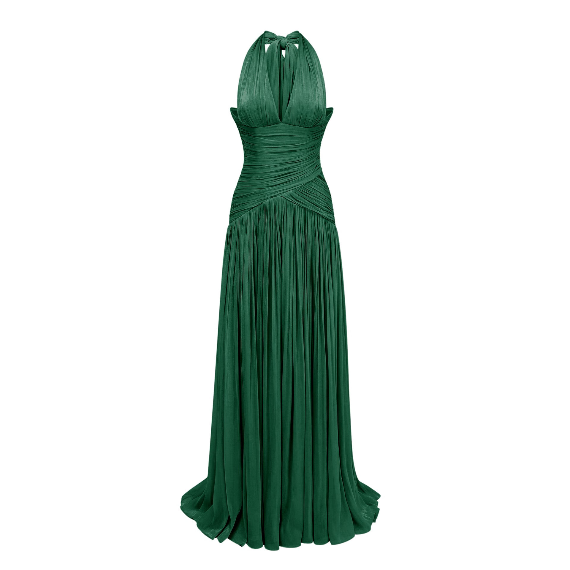 Uranie Emerald Green Gathered Maxi Dress, L / Green Uranie Emerald Green Gathered Maxi Dress, L / Green