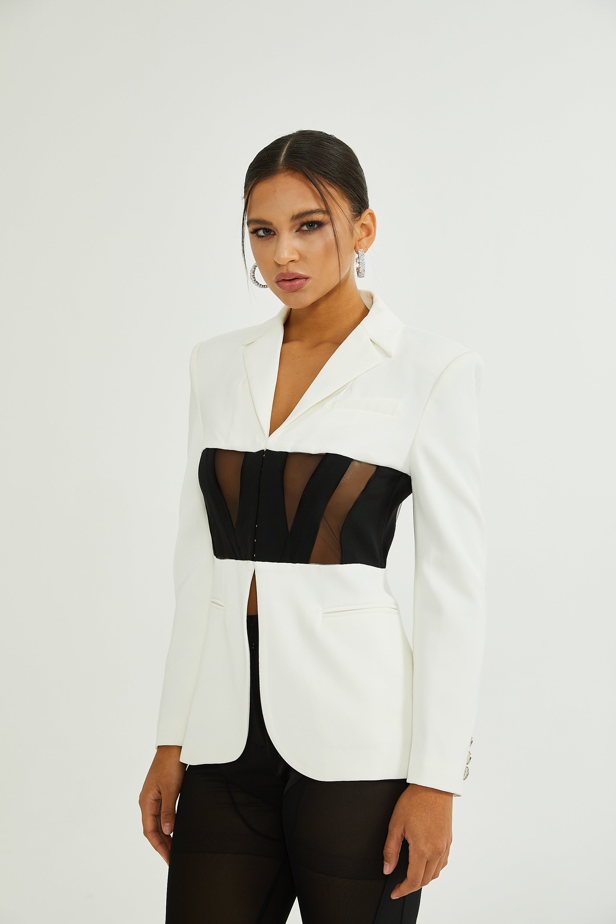 Noémie corset panelled blazer