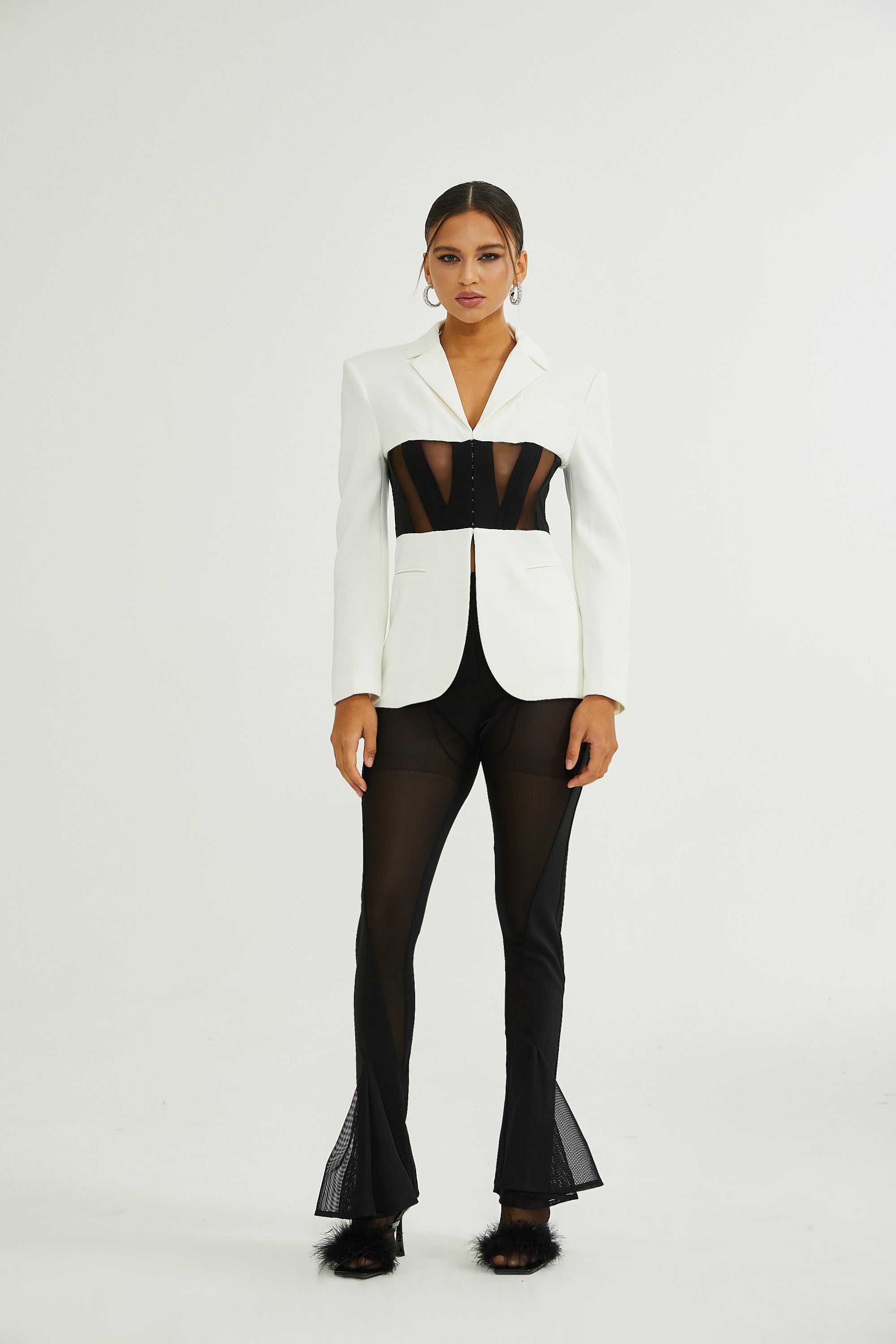 Noémie corset panelled blazer