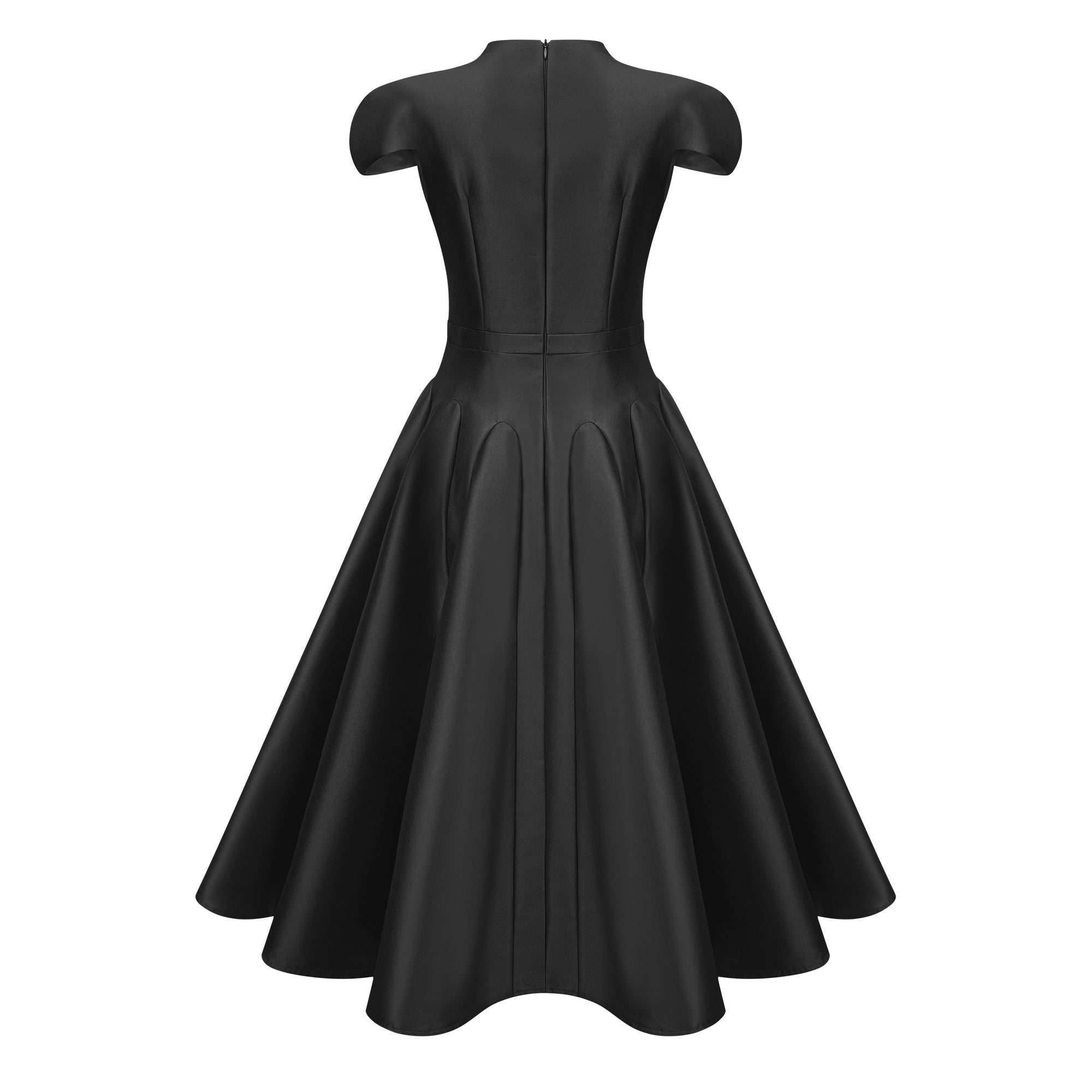 Aventin Rotes Midikleid im Godet-Design