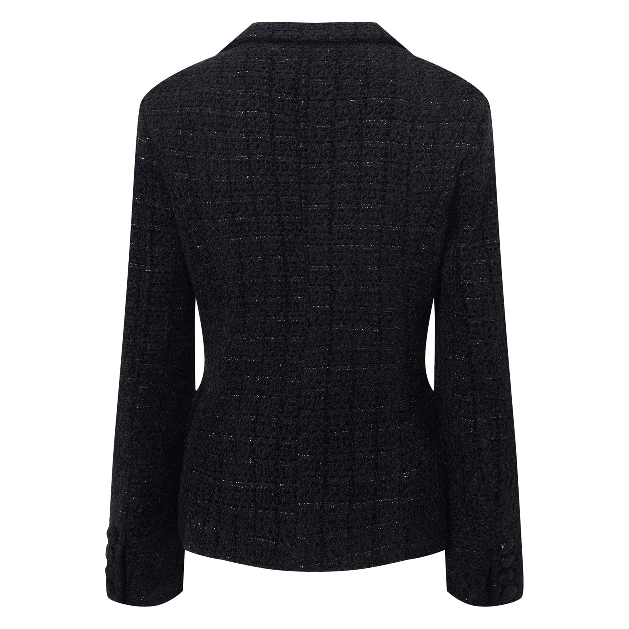 Ariadna Black Tweed Jacket & Satin Skirt Set