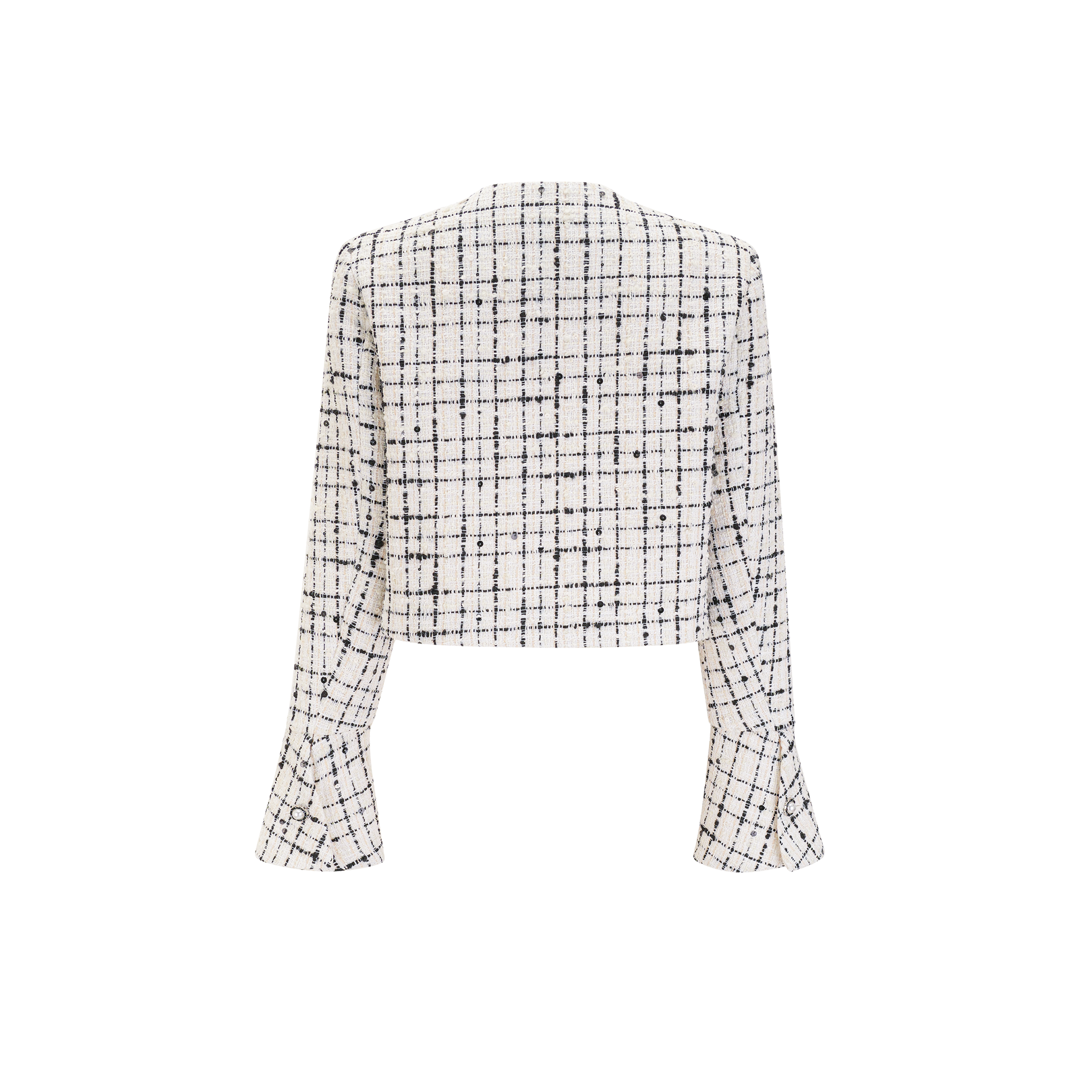 Berangaria checkboard print cropped jacket