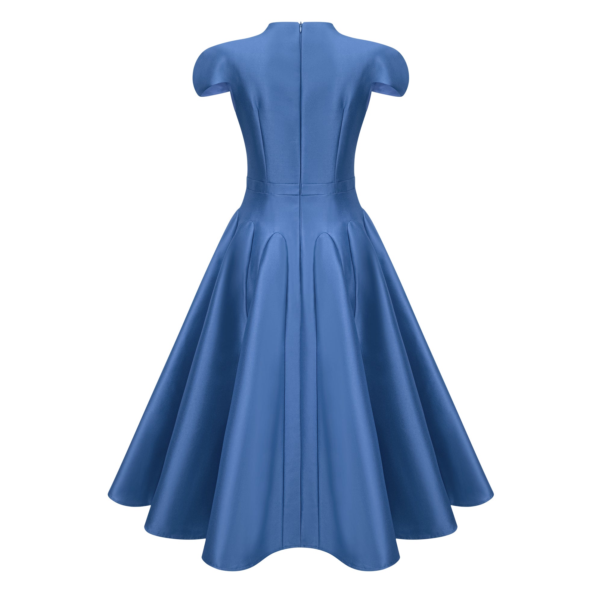 Aventin Rotes Midikleid im Godet-Design