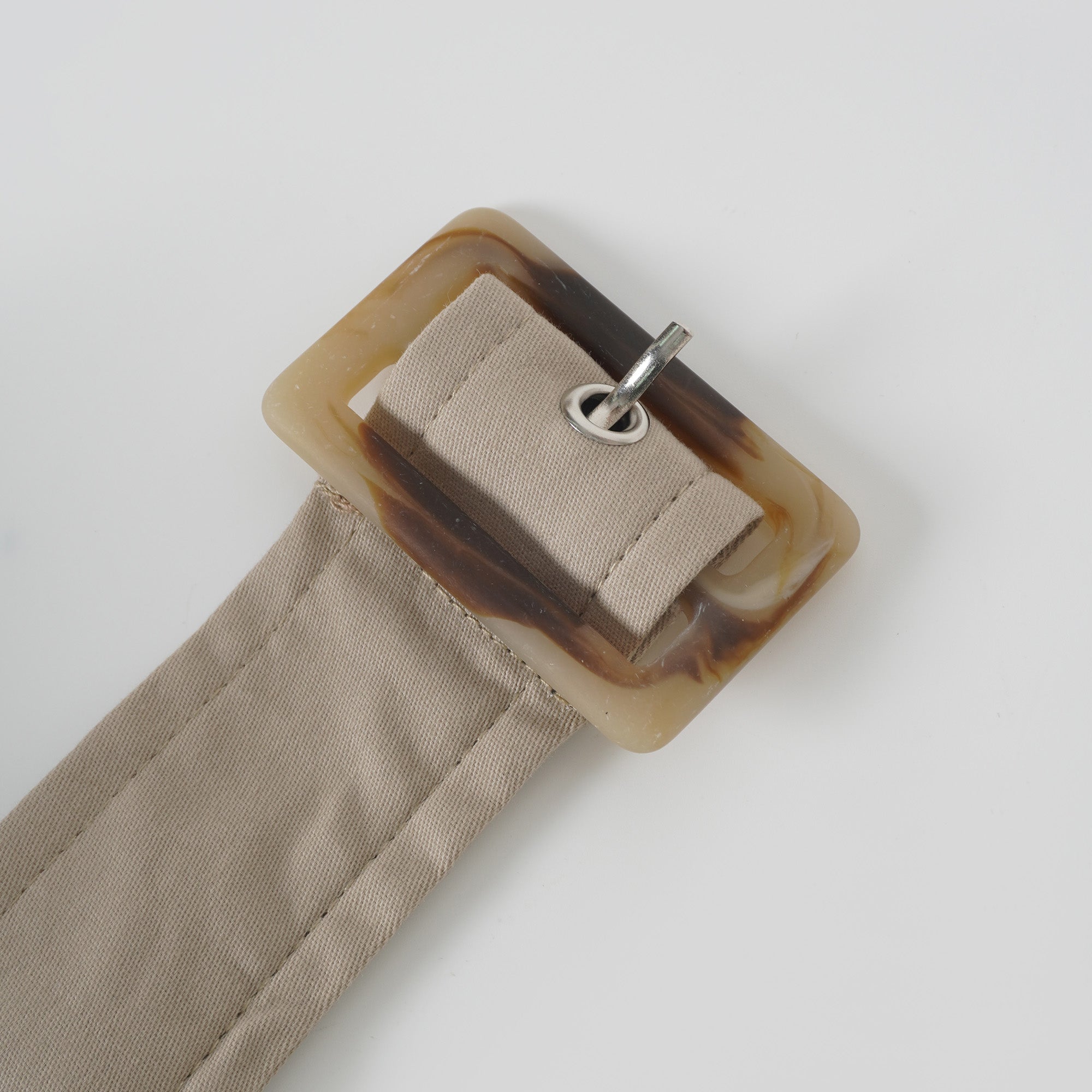 معطف ترينش قصير بلون الكاكي ذو صفين أزرار من ساندرا