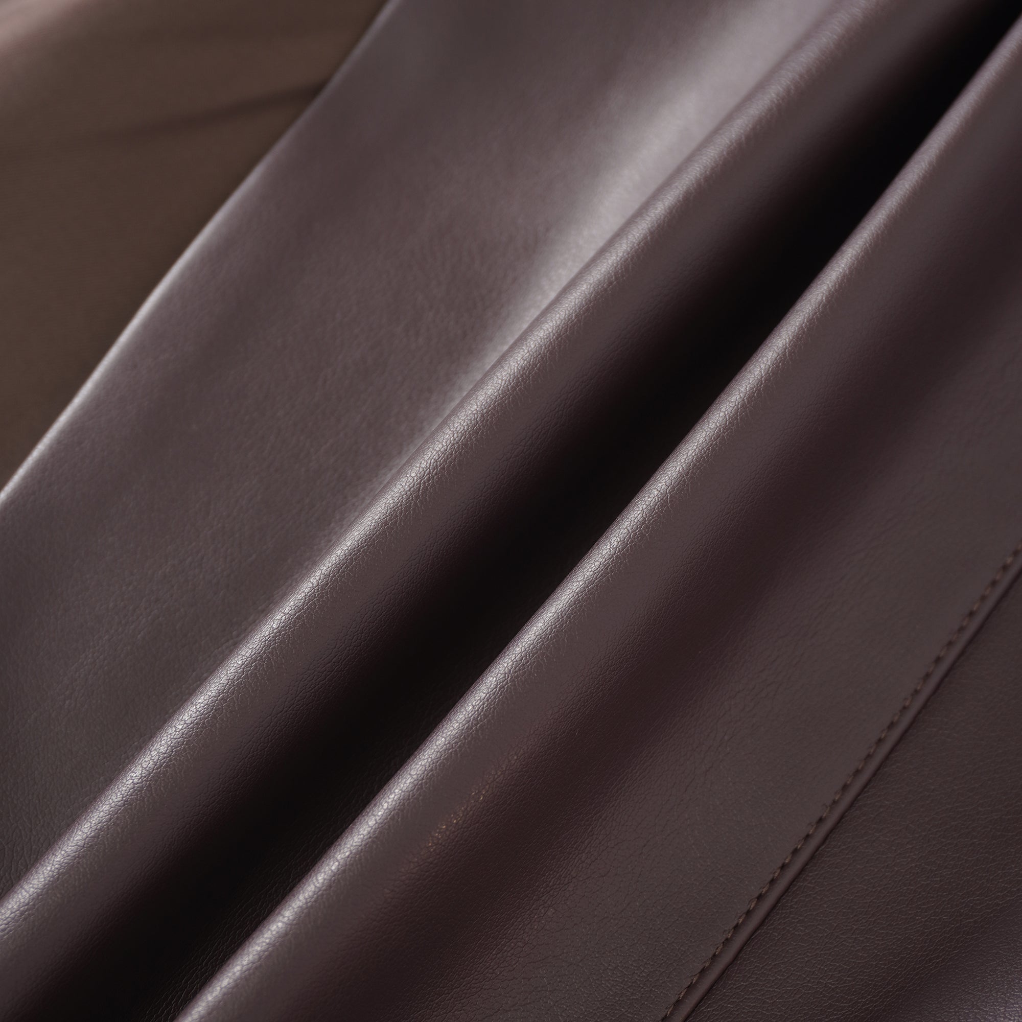 Solange Brown Leather Mini Blazer Dress