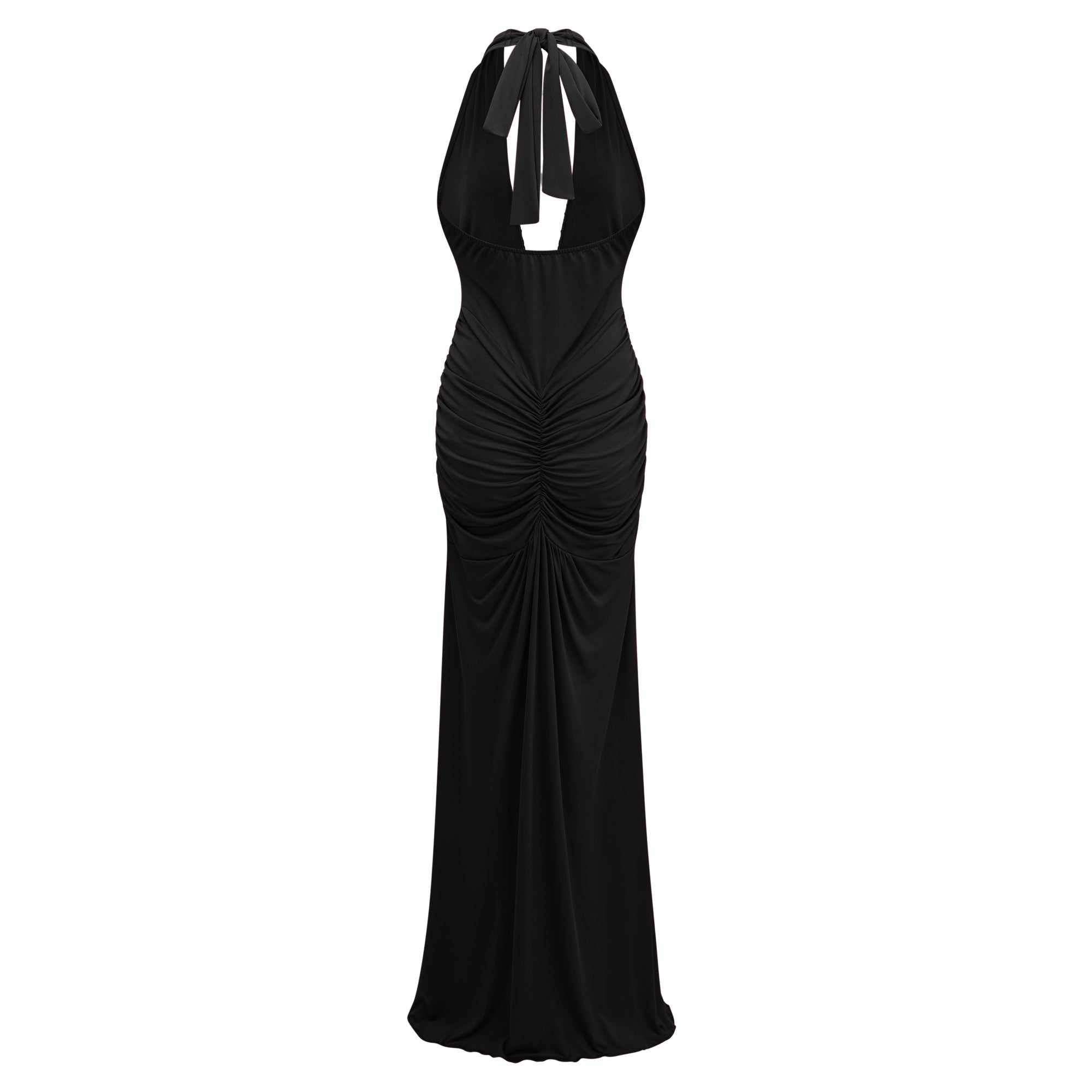 Aiglantine Halterneck Ruched Maxi Dress