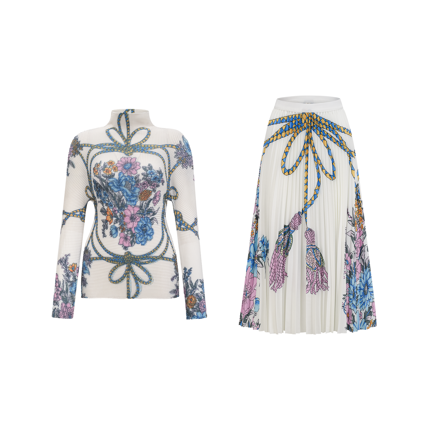 Heart Print Top & Skirt Set main image 0