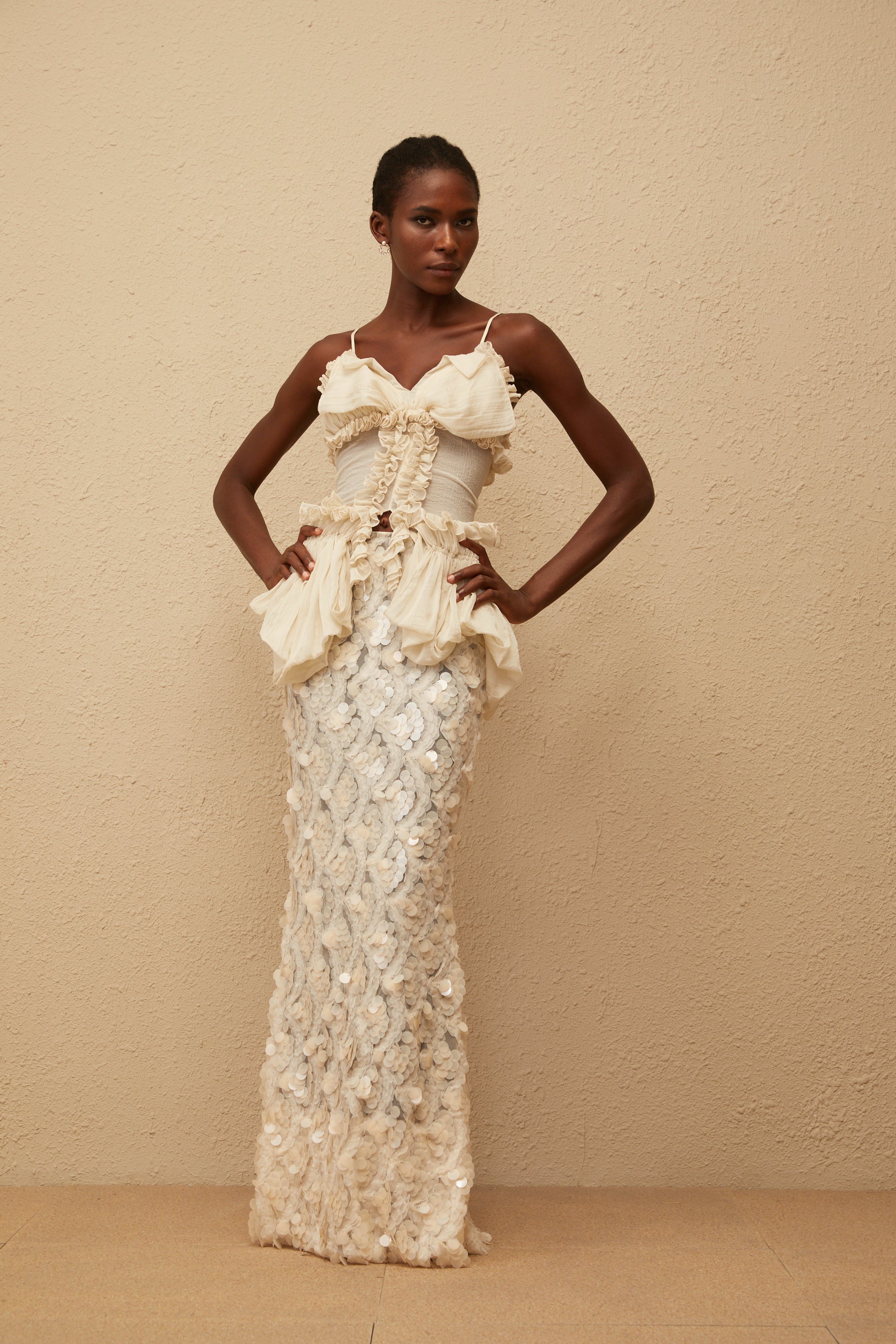 Flocon Neutral Mermaid Top & Skirt Set